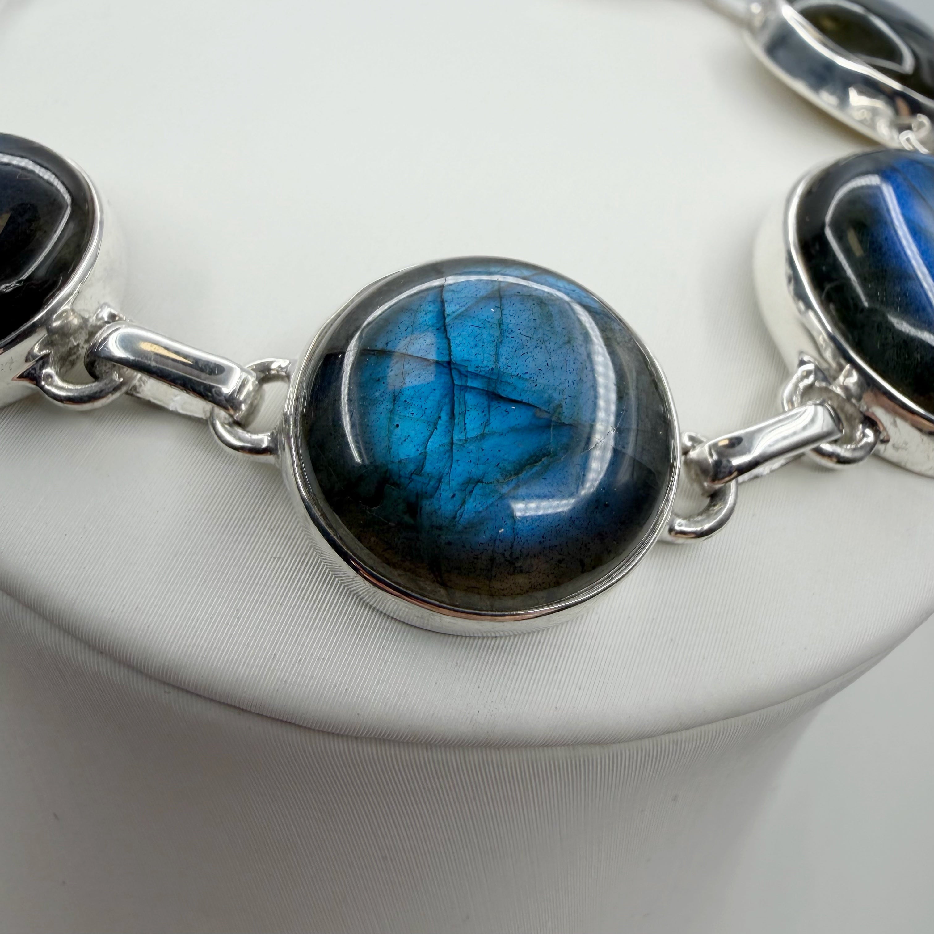 Bracciale Labradorite e Argento 925 - tondo
