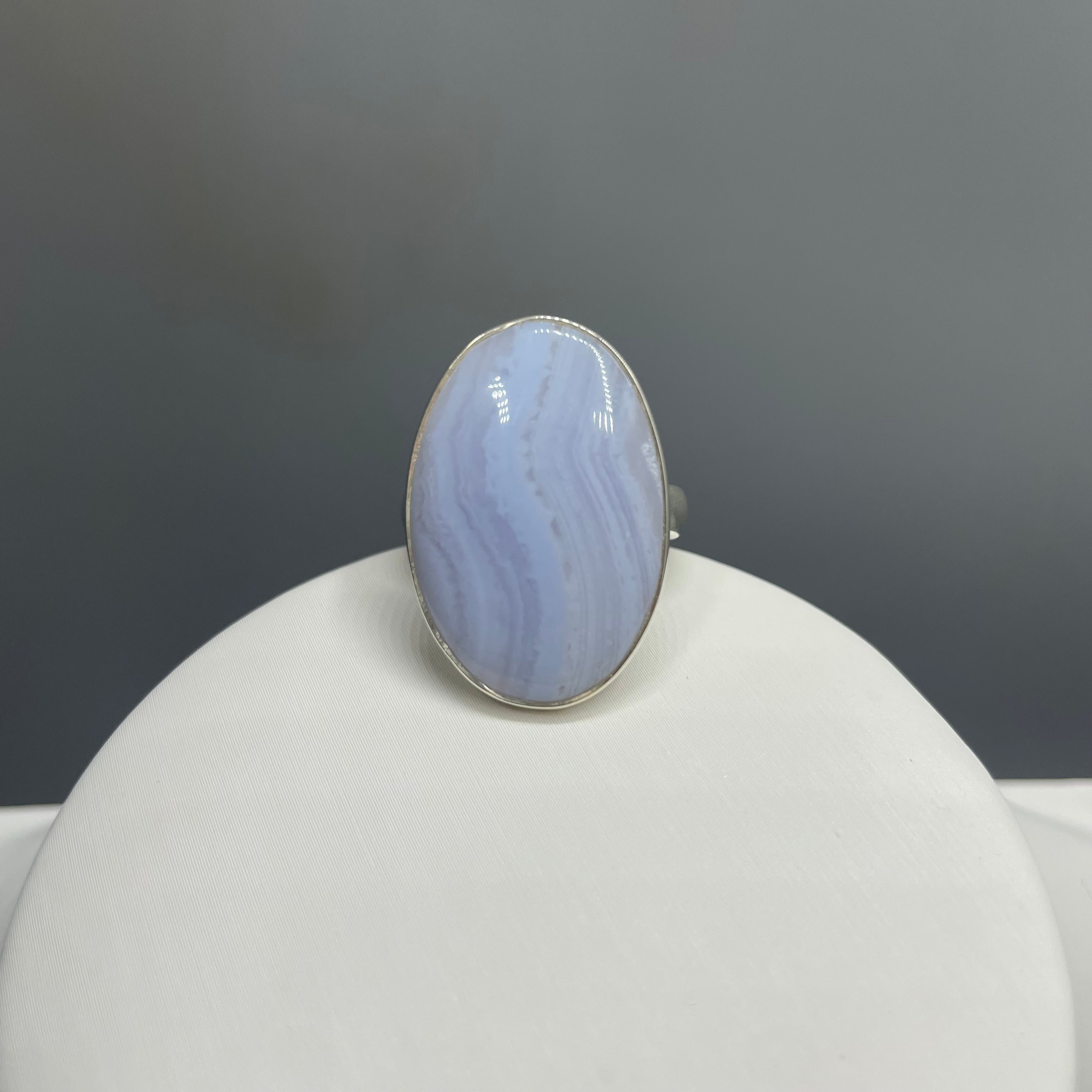 Anello Calcedonio e Argento 925