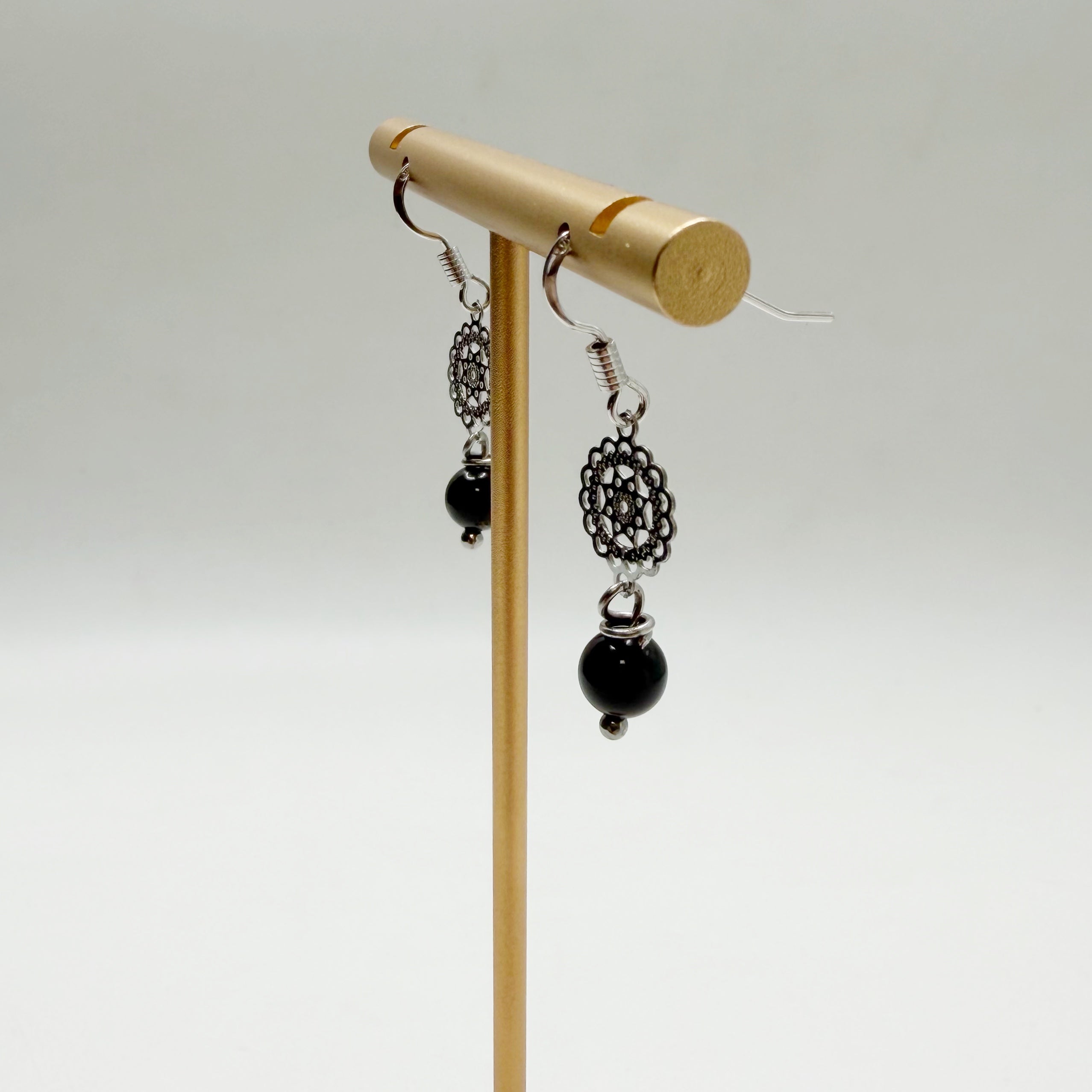 Orecchini Protezione - Ossidiana