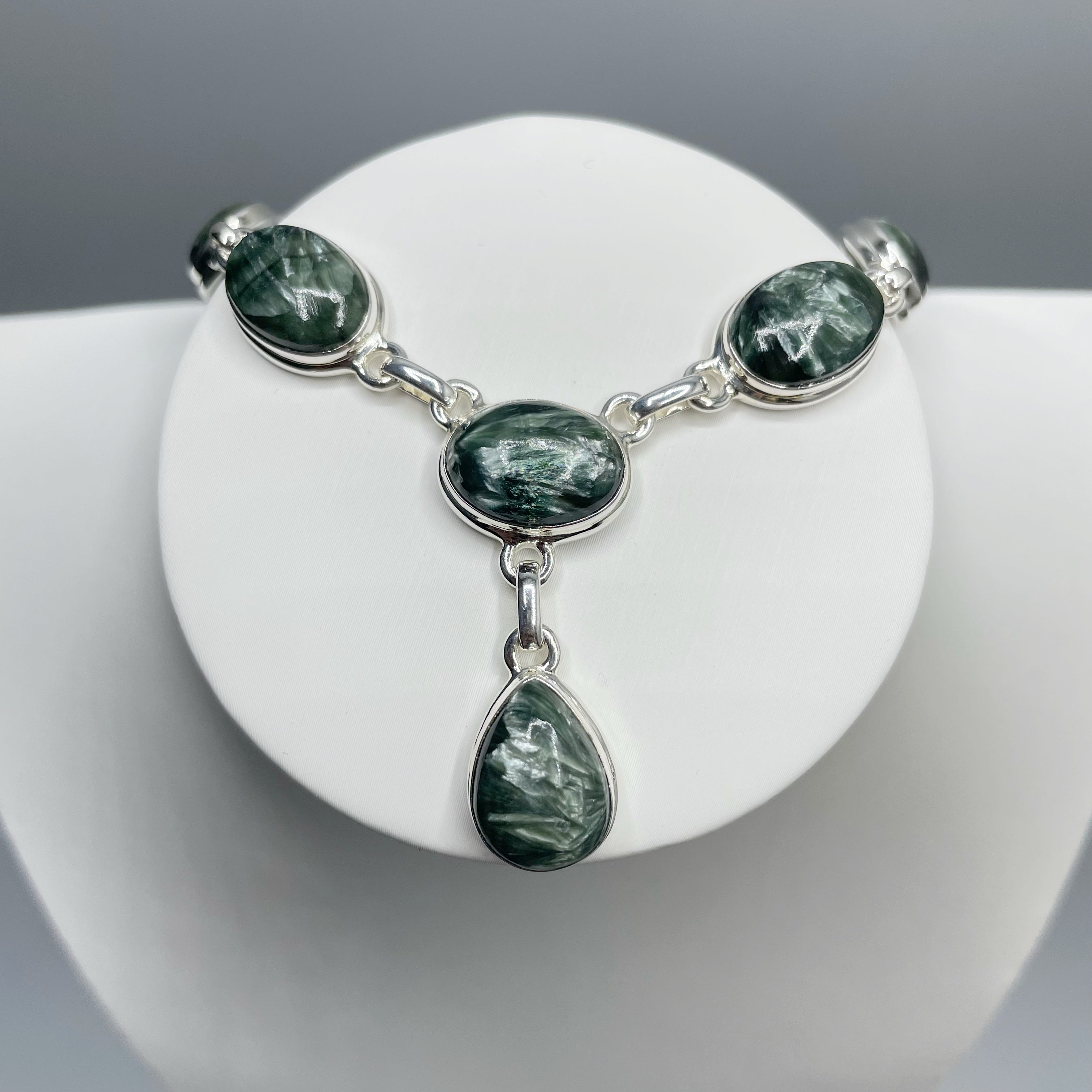 Collana Serafinite Verde Argento 925