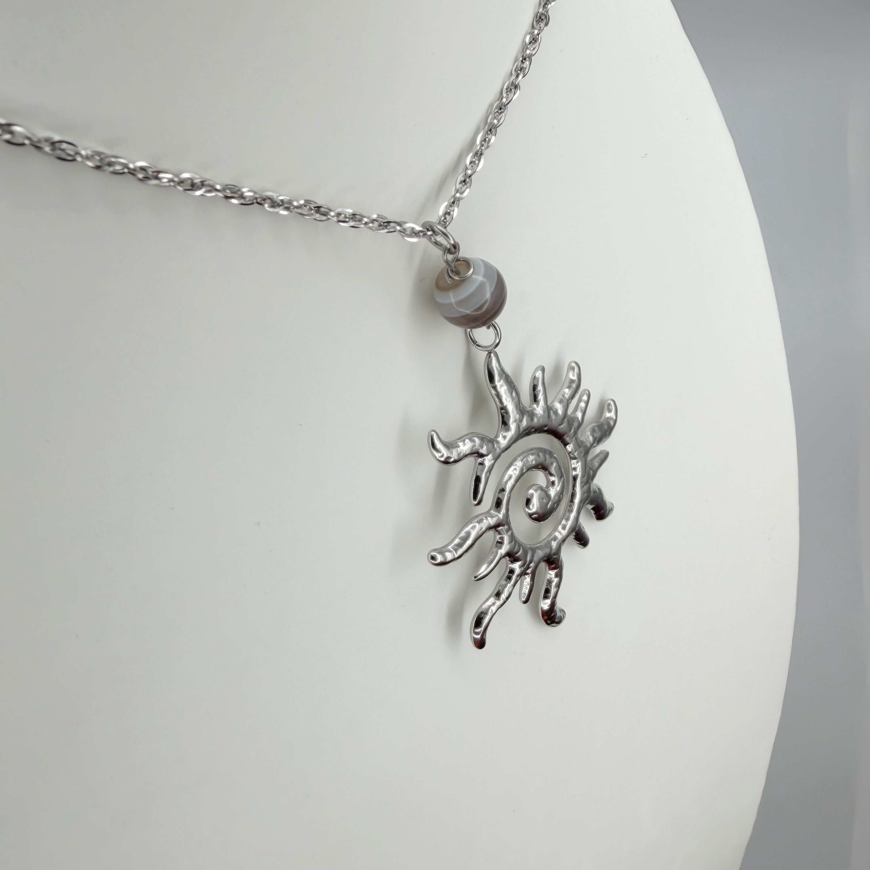 Collana Occhio di Shiva Sunshine - Acciaio inossidabile Silver