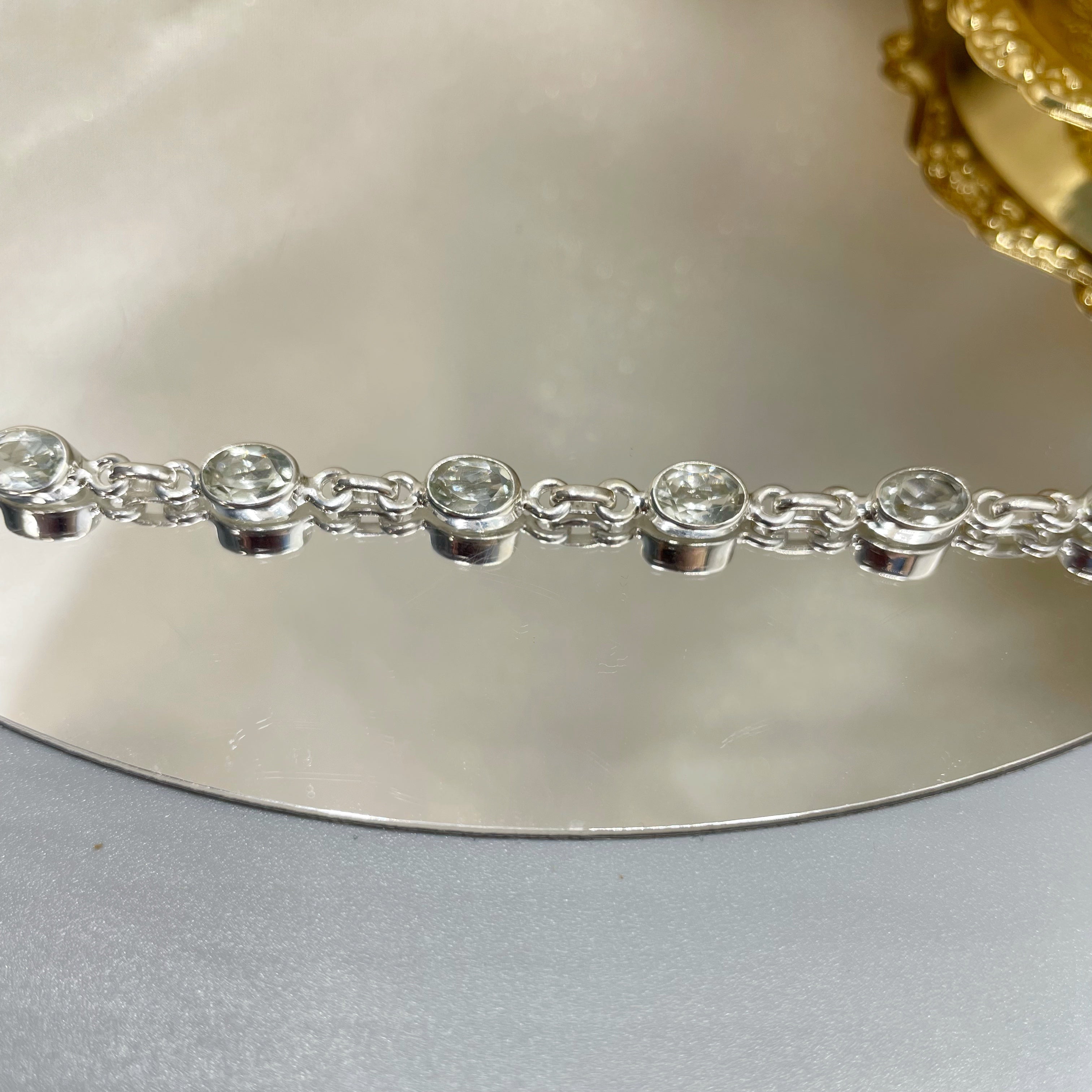 Bracciale Ametista Verde e Argento 925
