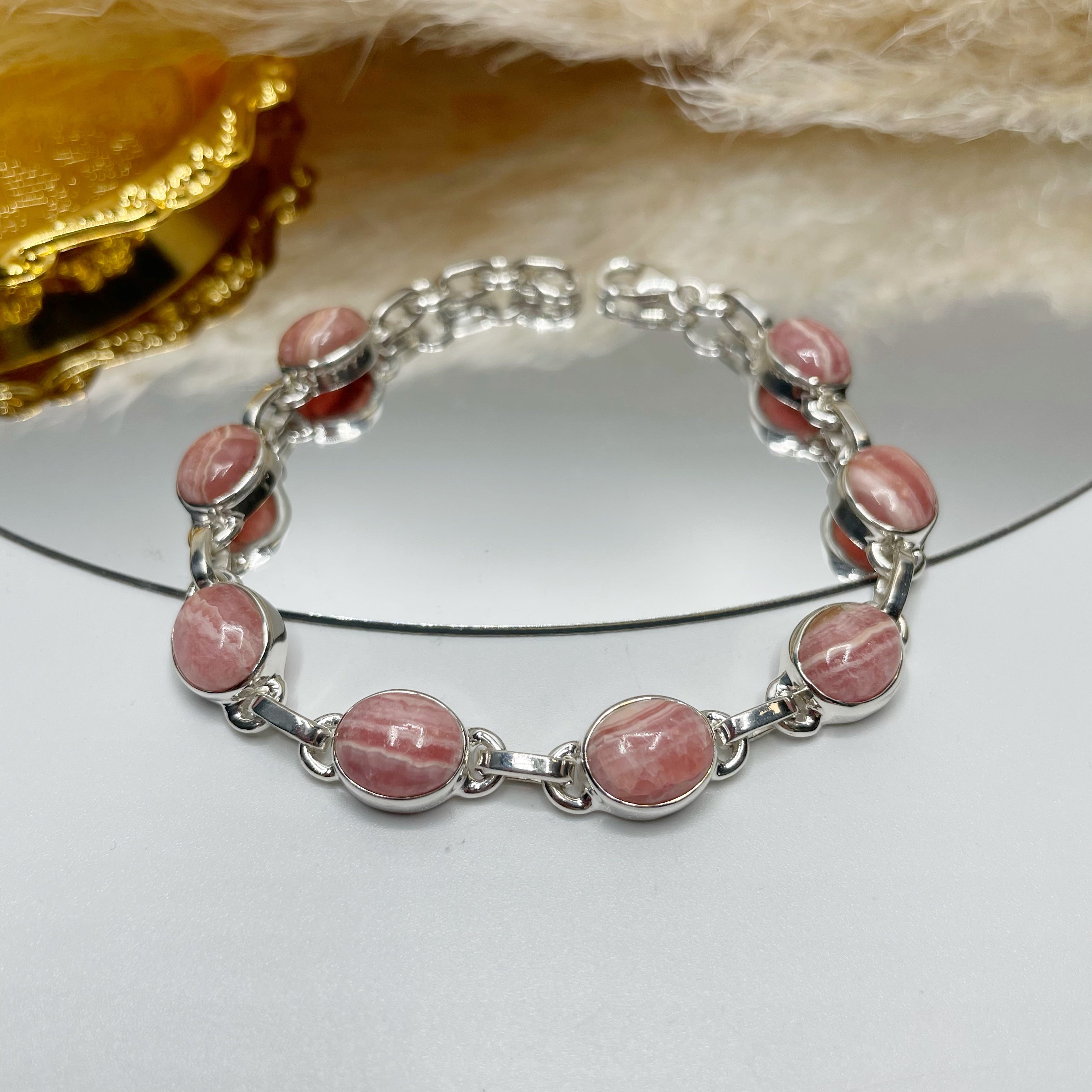 Bracciale Rodocrosite e Argento 925