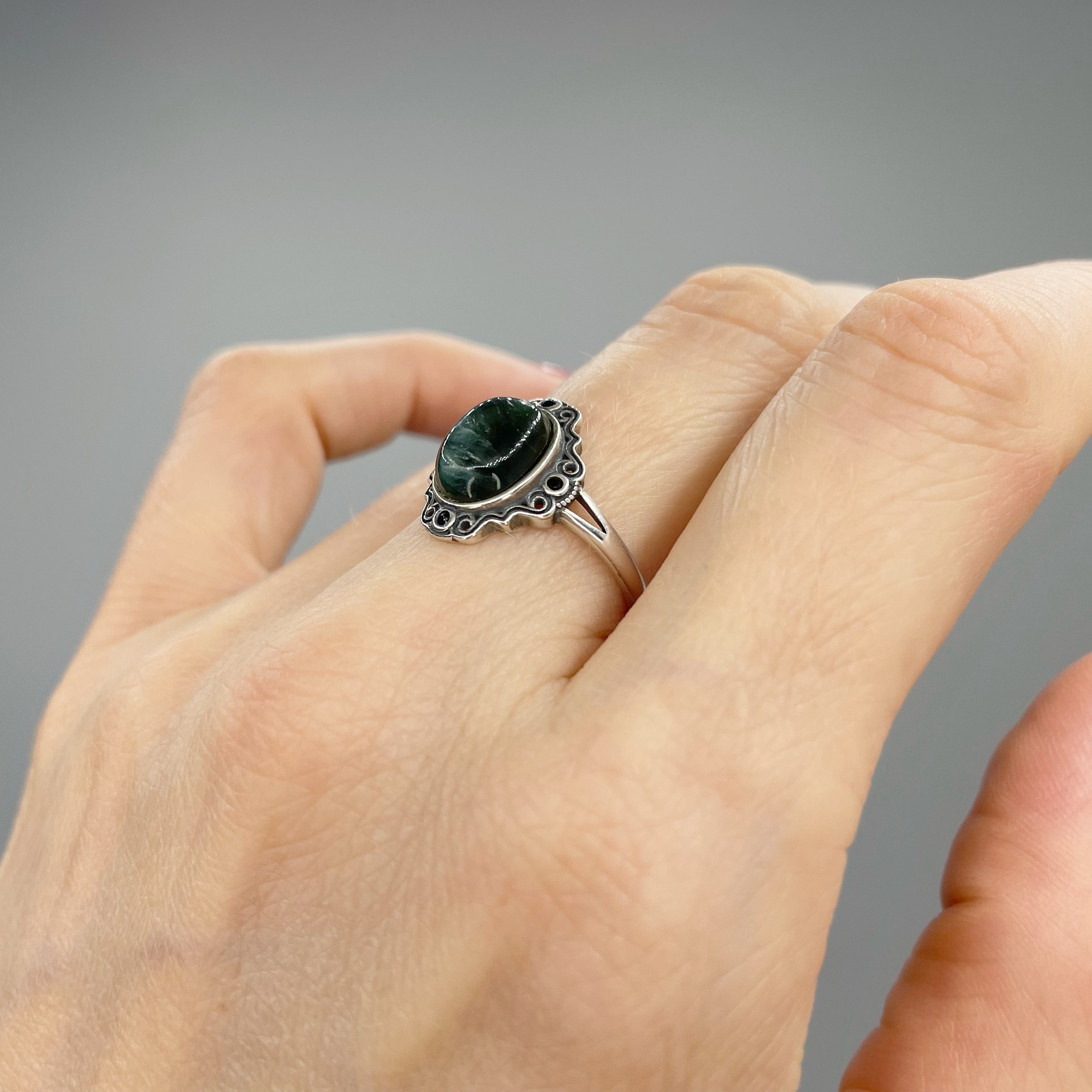 Anello Serafinite e Argento 925