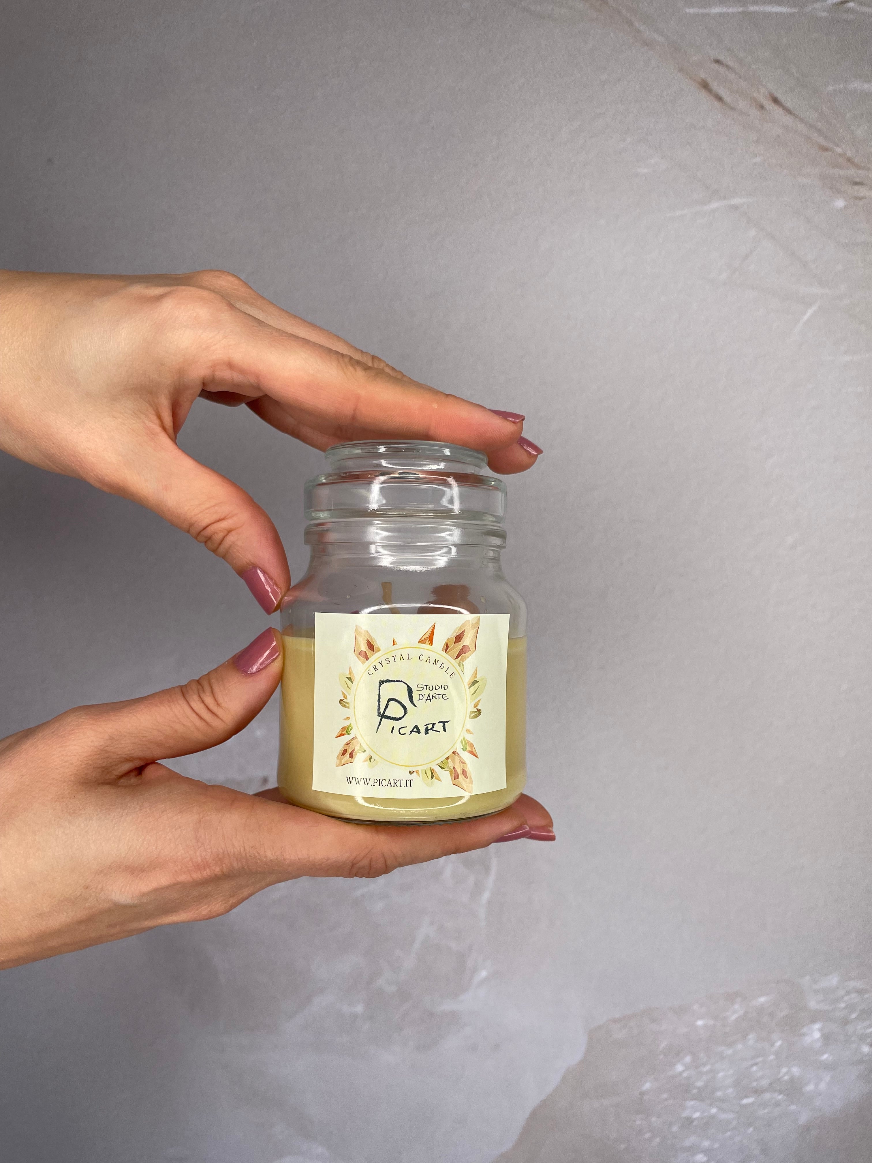 Candela con Cristalli GOOD KARMA - piccola
