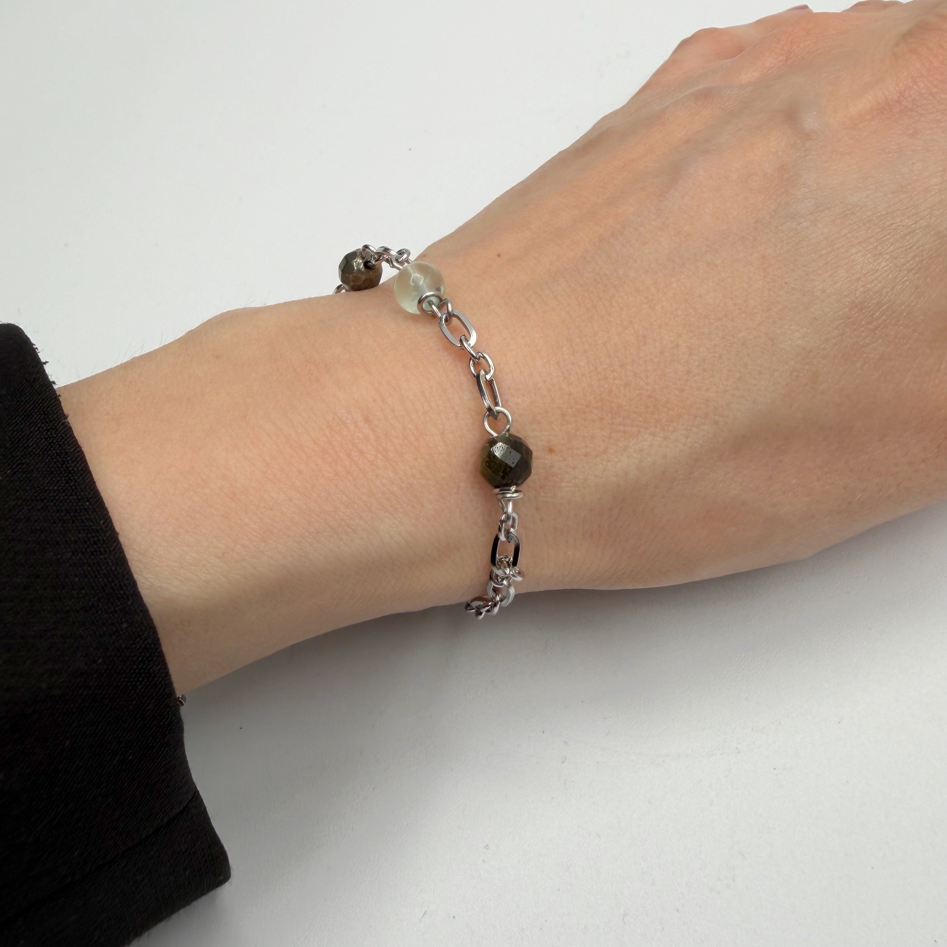 Bracciale Fortuna Magica - pirite, ossidiana, fluorite, avventurina - LIMITED EDITION