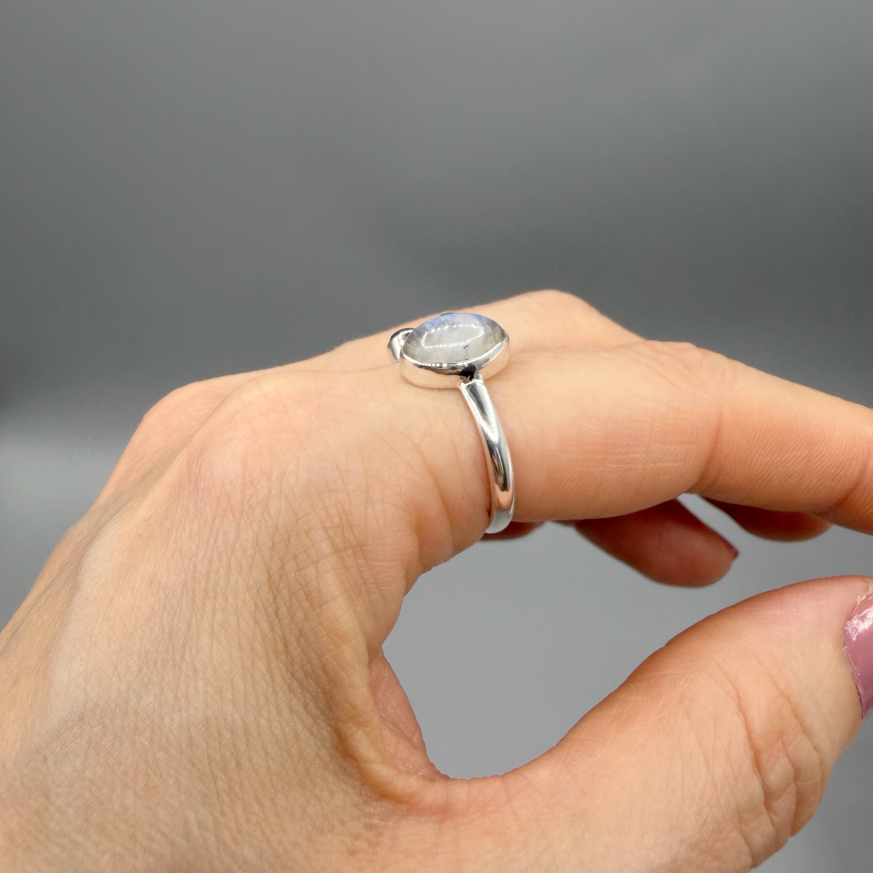 Anello Acquamarina, Cianite, Labradorite - Argento 925