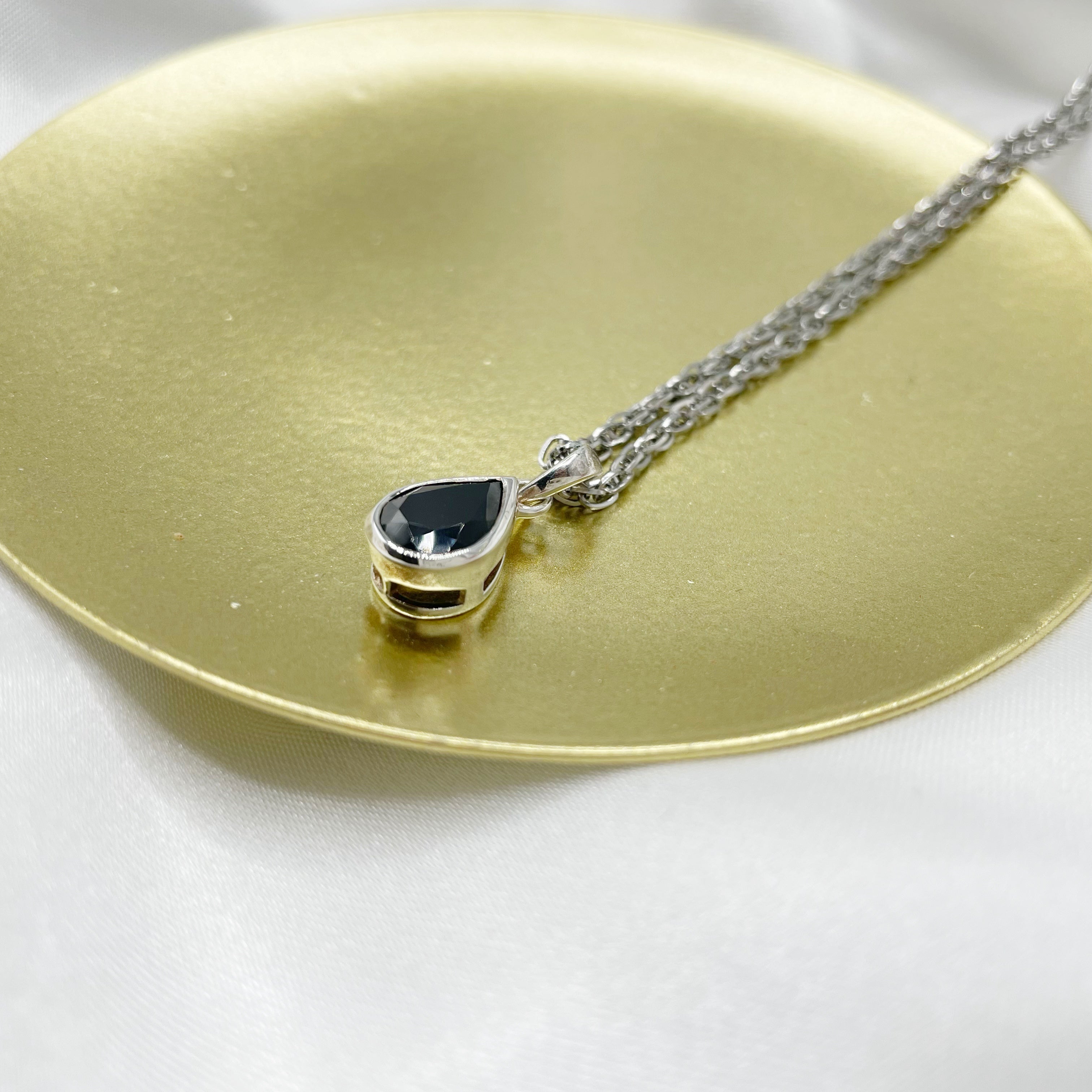 Ciondolo Goccia Tormalina Nera