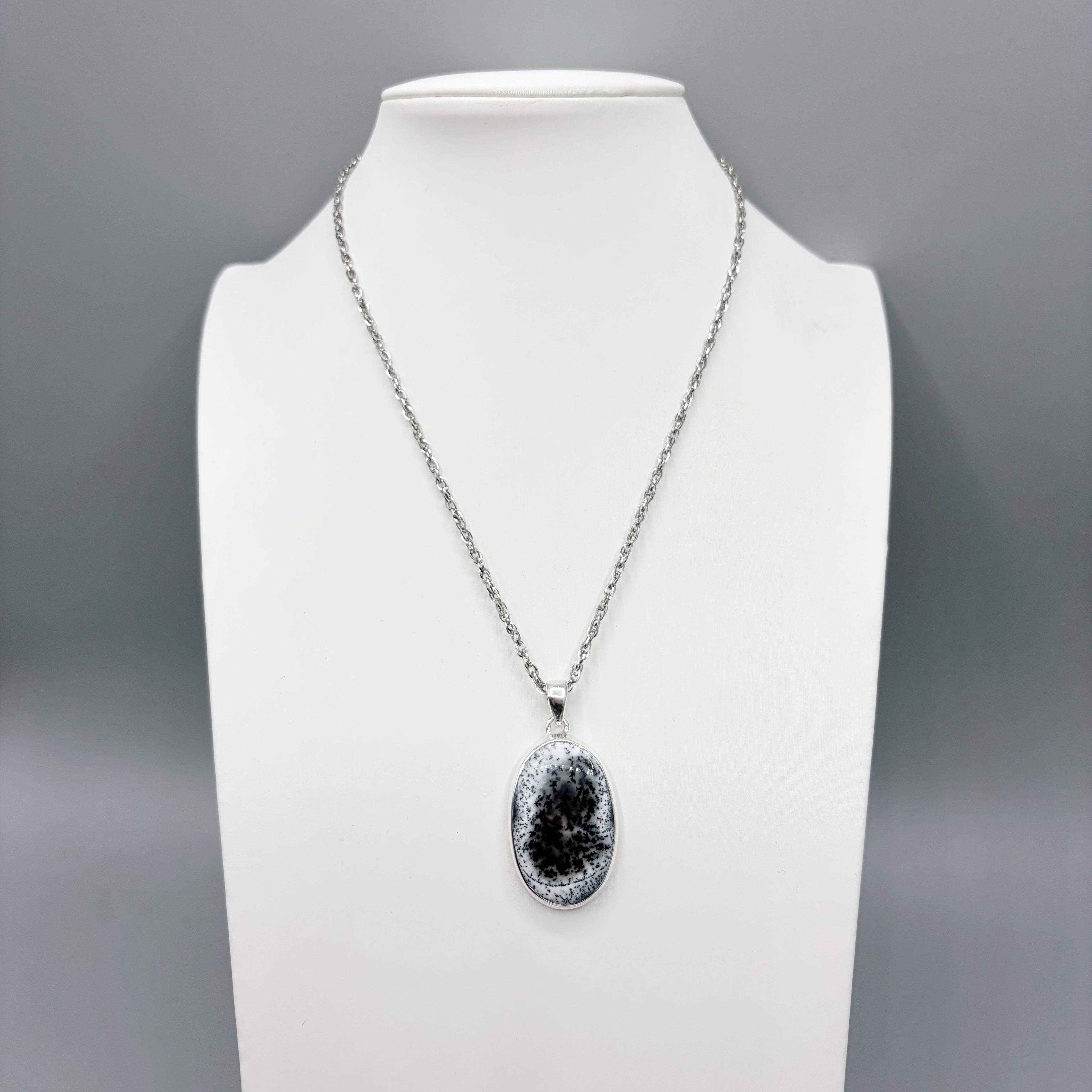 Ciondolo Opale Dendritico e Argento 925