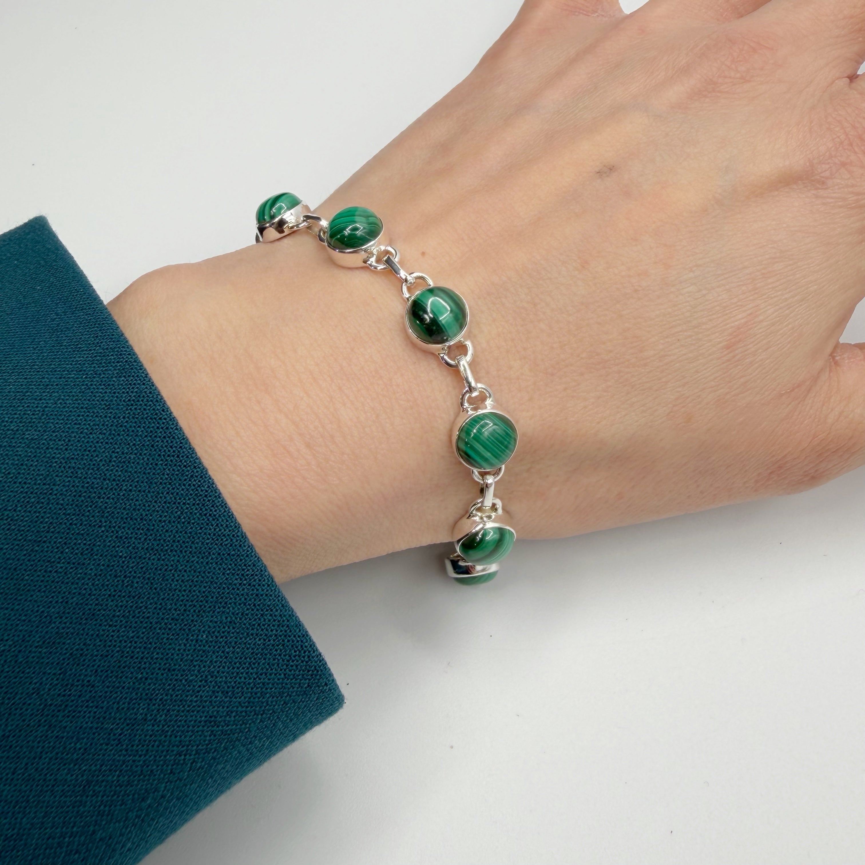 Bracciale Malachite e Argento 925