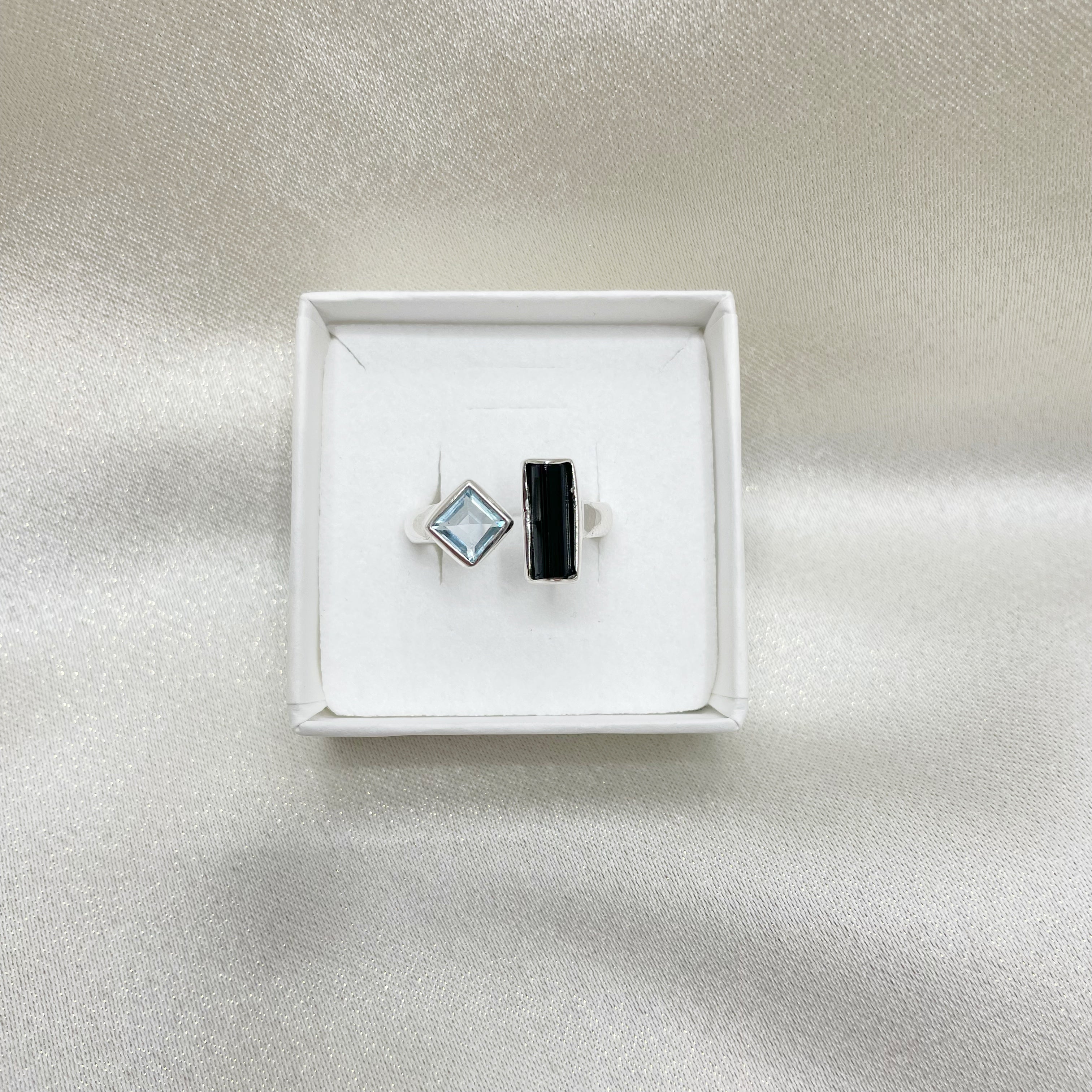 Anello Tormalina e Topazio - Argento 925