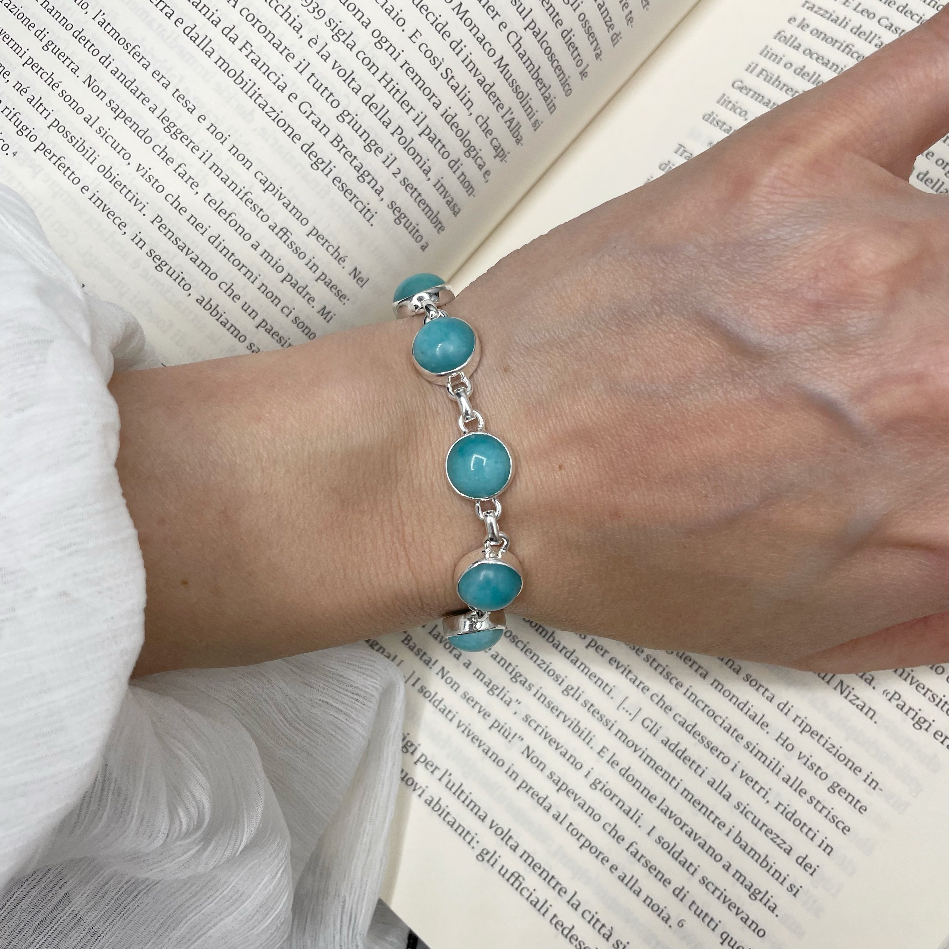 Bracciale Amazzonite e Argento 925