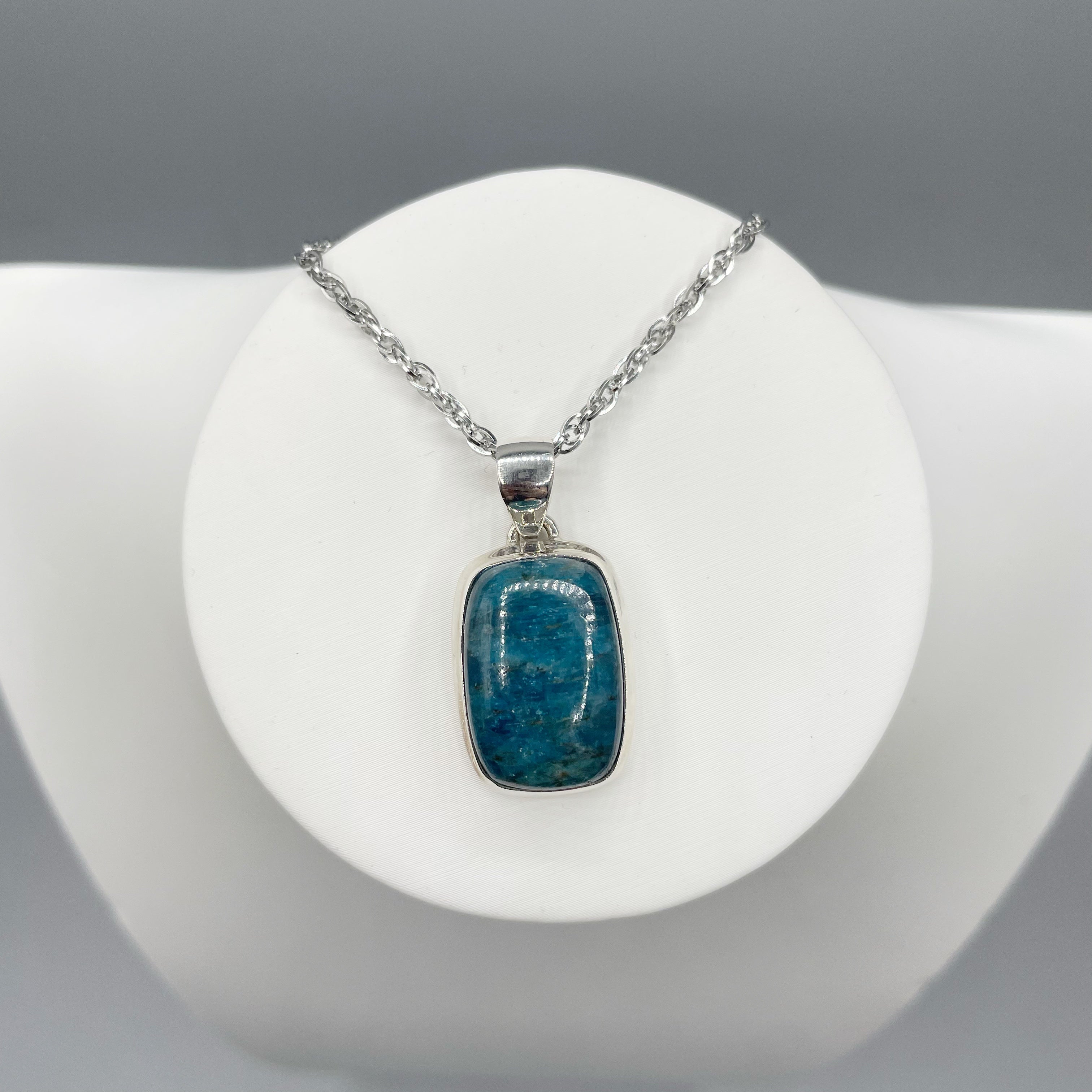 Ciondolo Apatite Argento 925 - Rettangolare