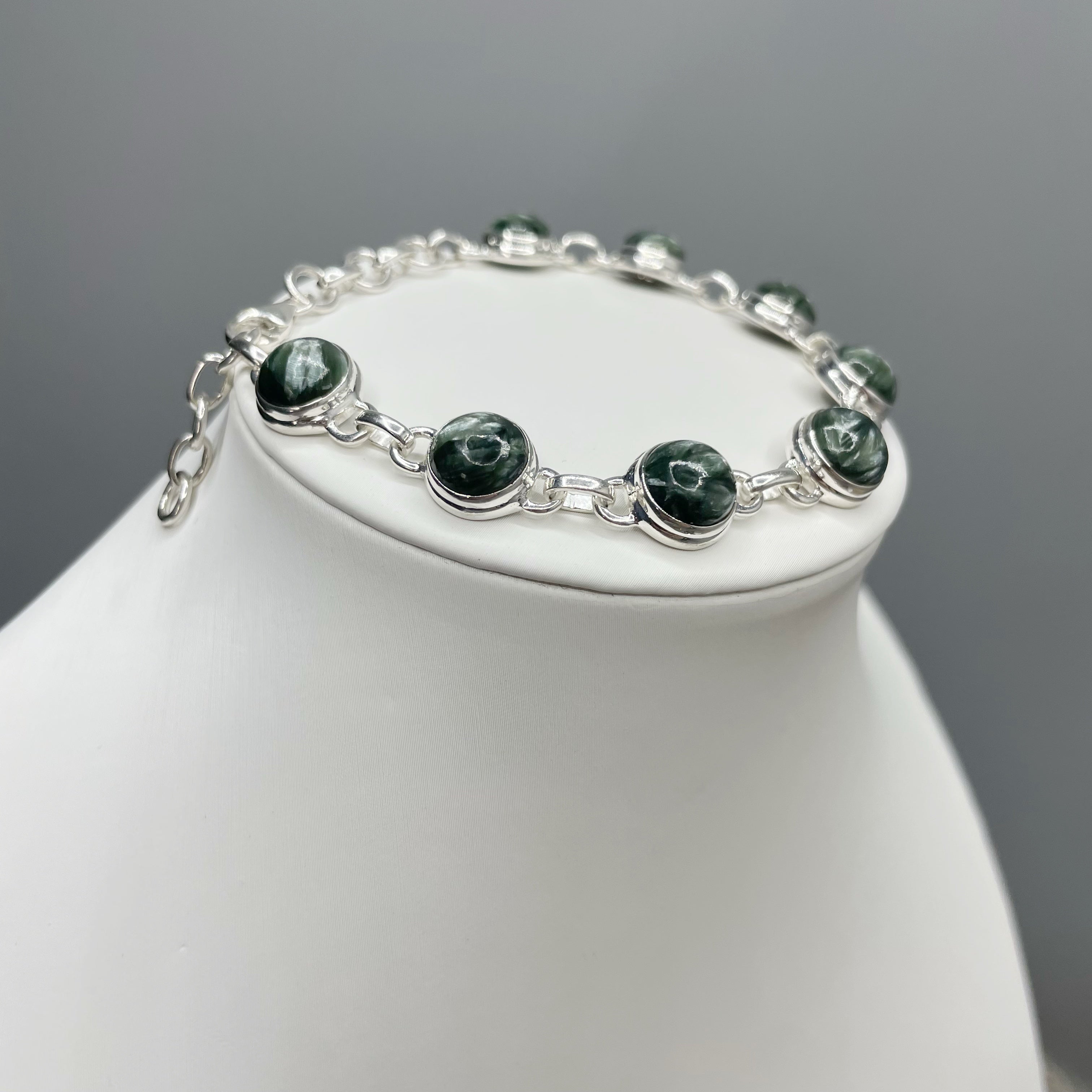 Bracciale Serafinite e Argento 925 - tondo
