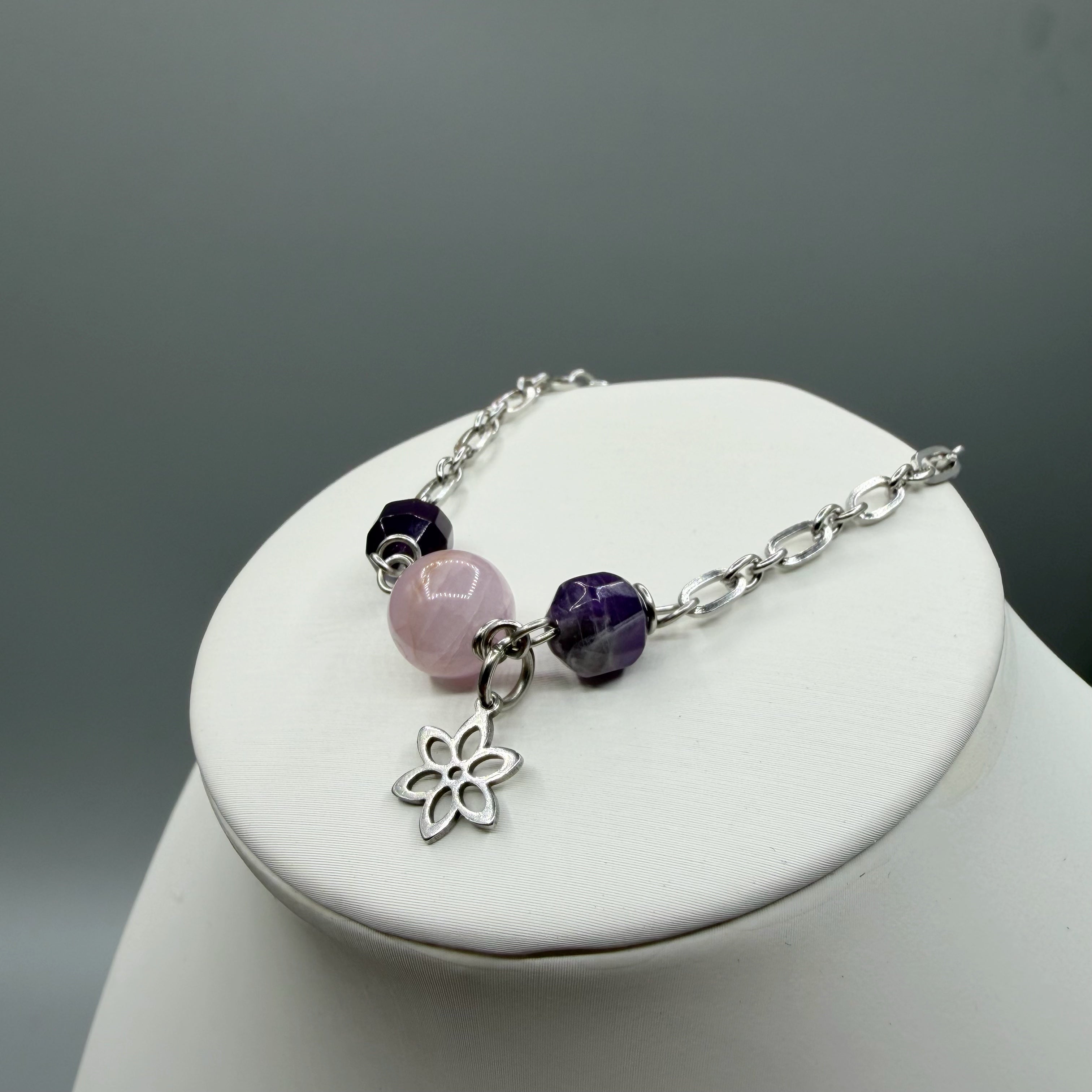 Bracciale Manifestazione - Kunzite e Ametista - LIMITED EDITION