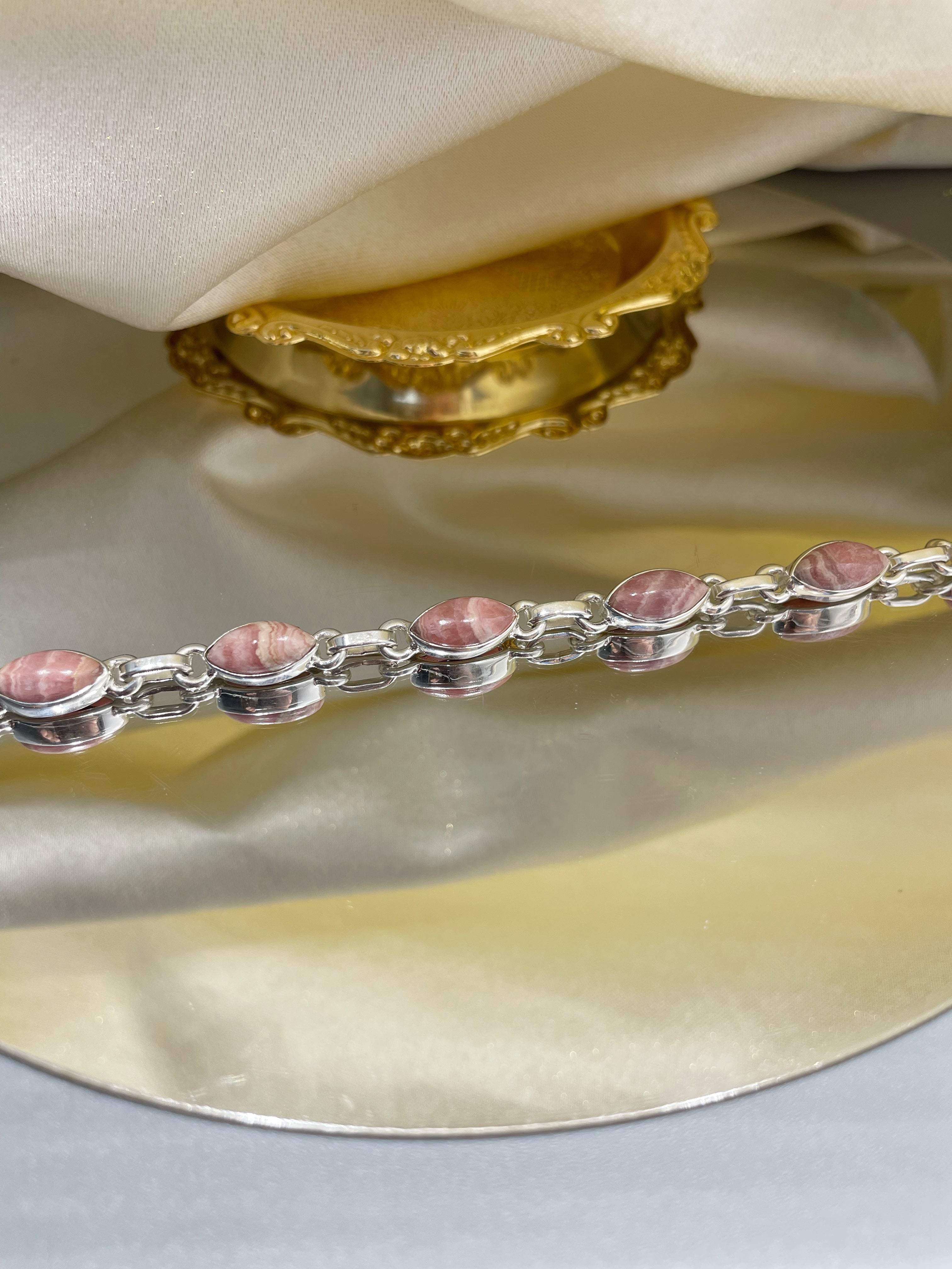 Bracciale Rodocrosite e Argento 925