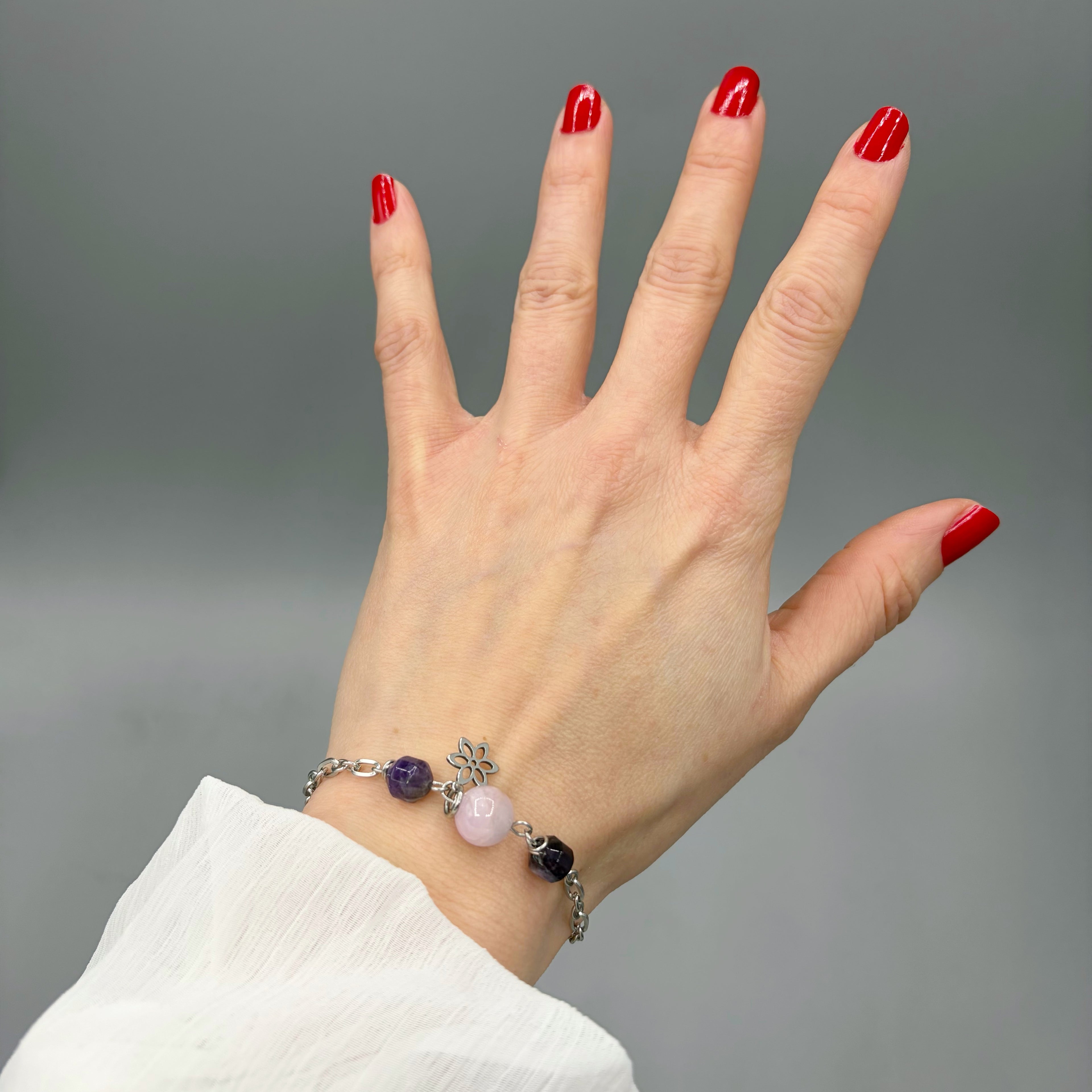 Bracciale Manifestazione - Kunzite e Ametista - LIMITED EDITION