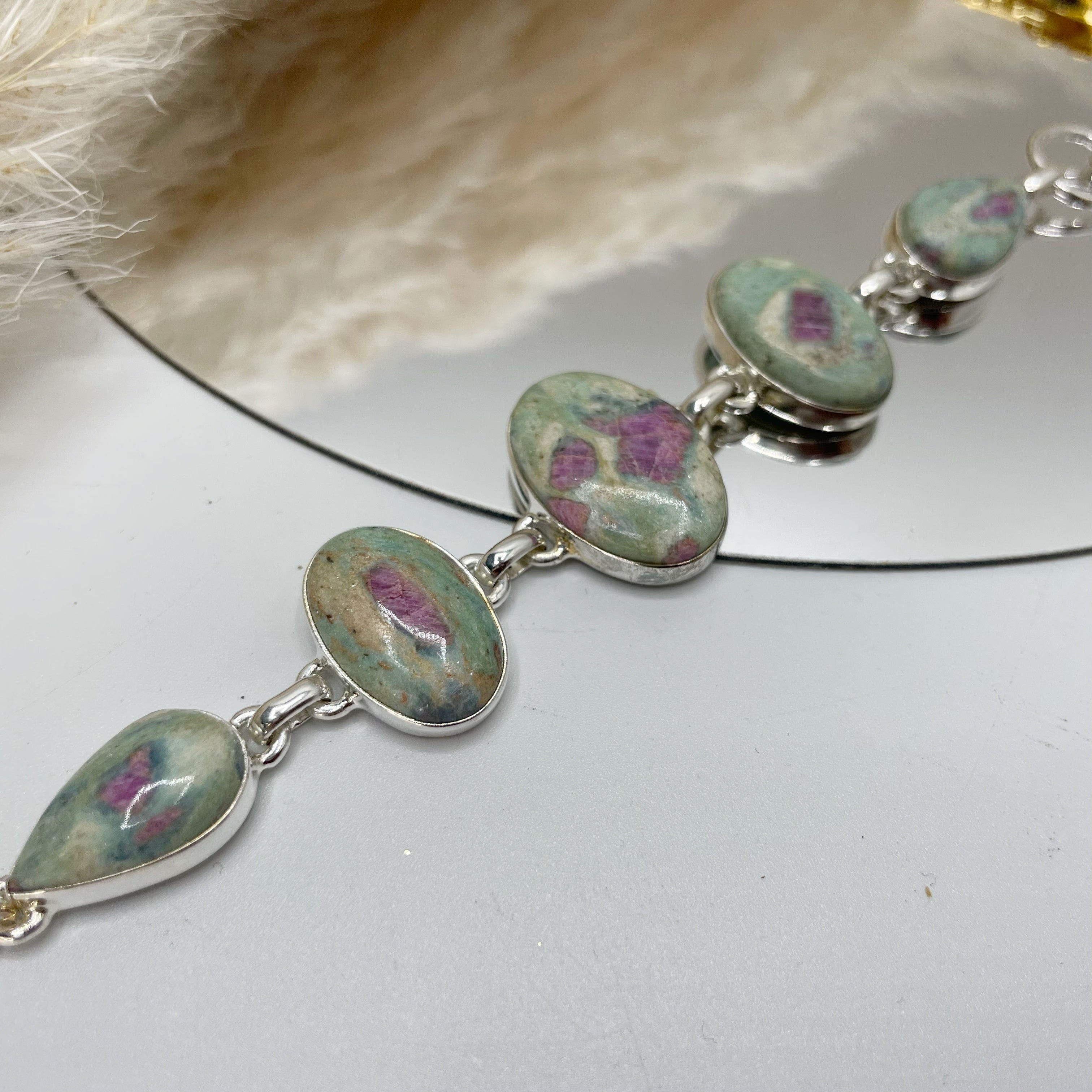Bracciale Rubino in Fuchsite - Argento 925