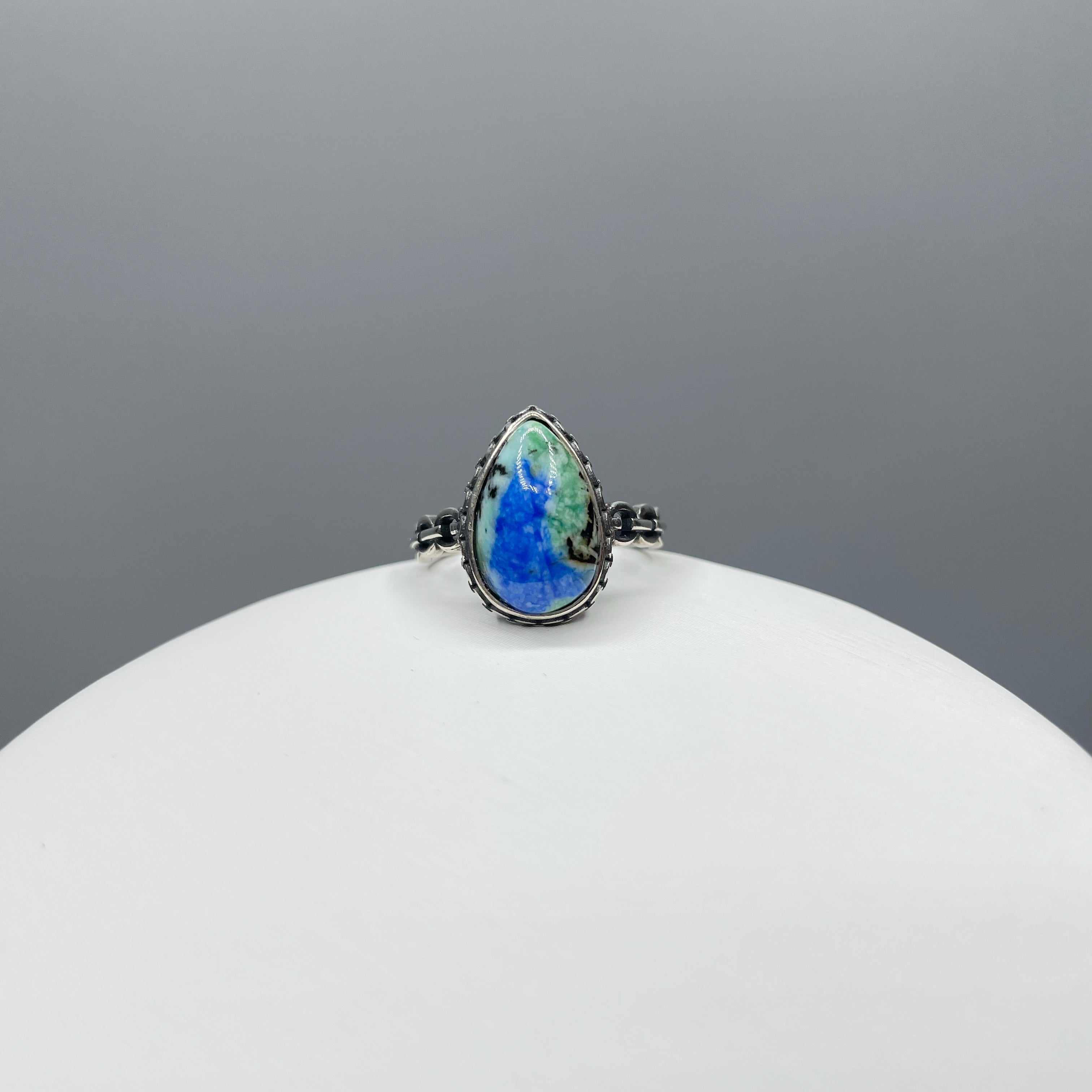 Anello Turchese Naturale e Lapislazzuli - Argento 925