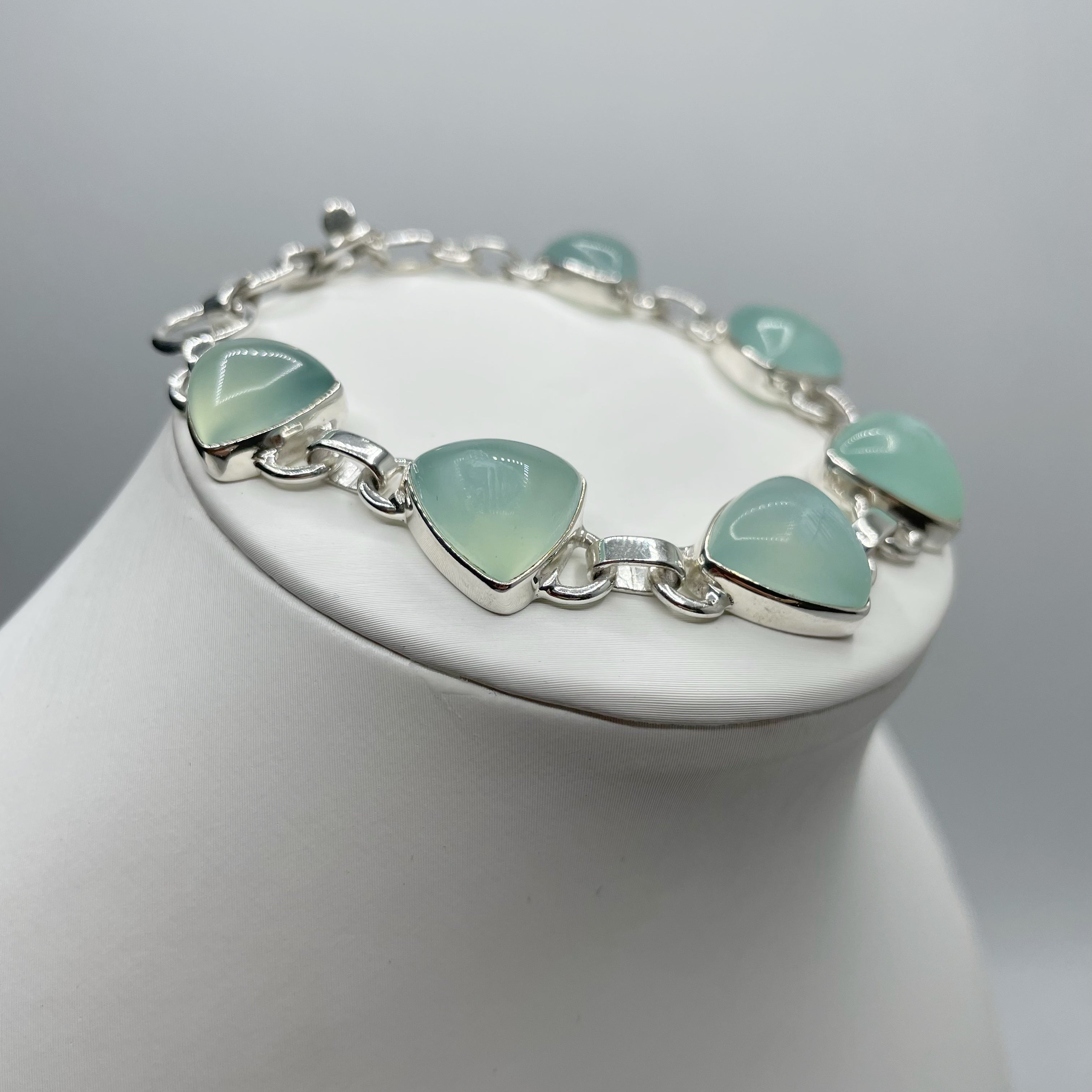 Bracciale Calcedonio Acqua e Argento 925