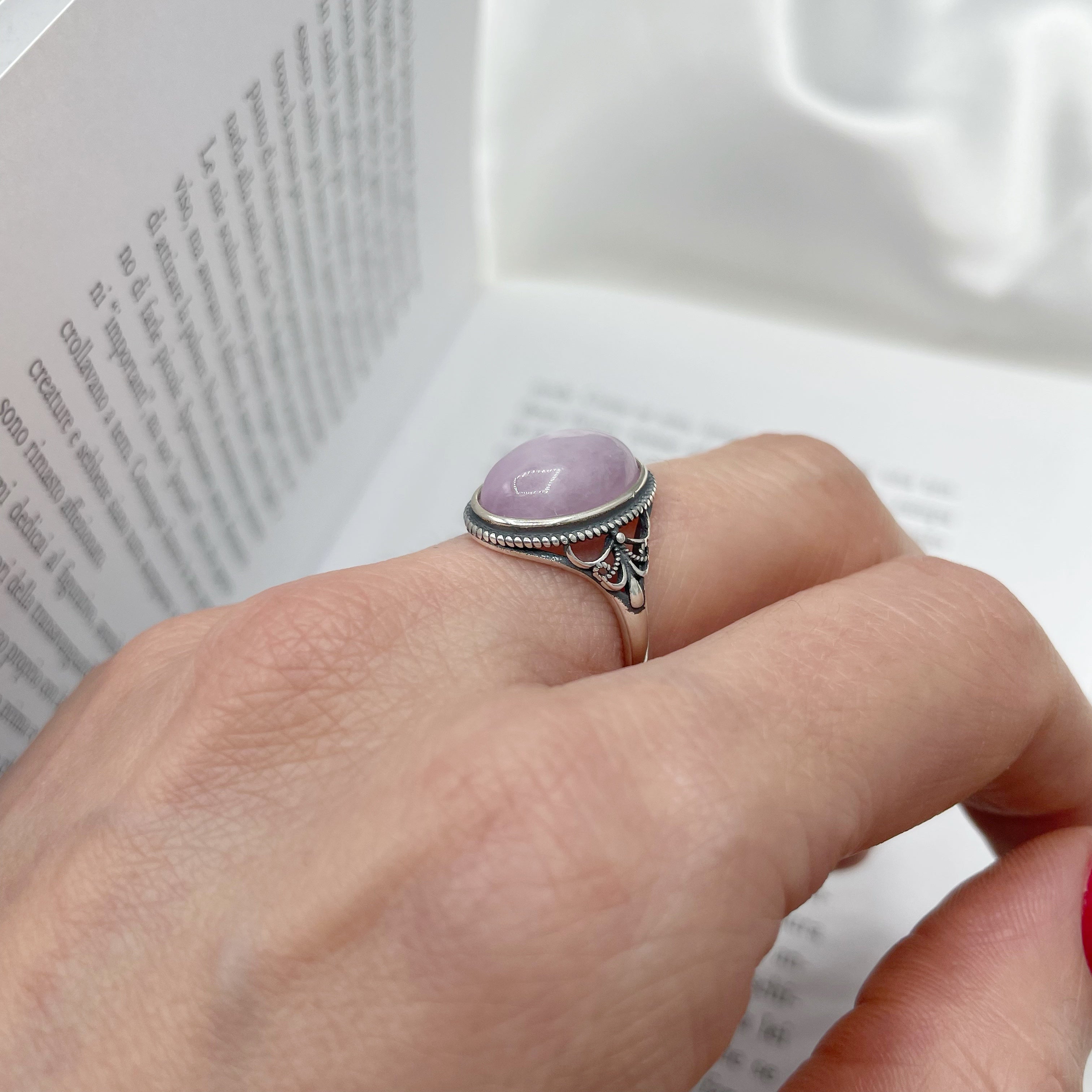 Anello Kunzite - Argento 925