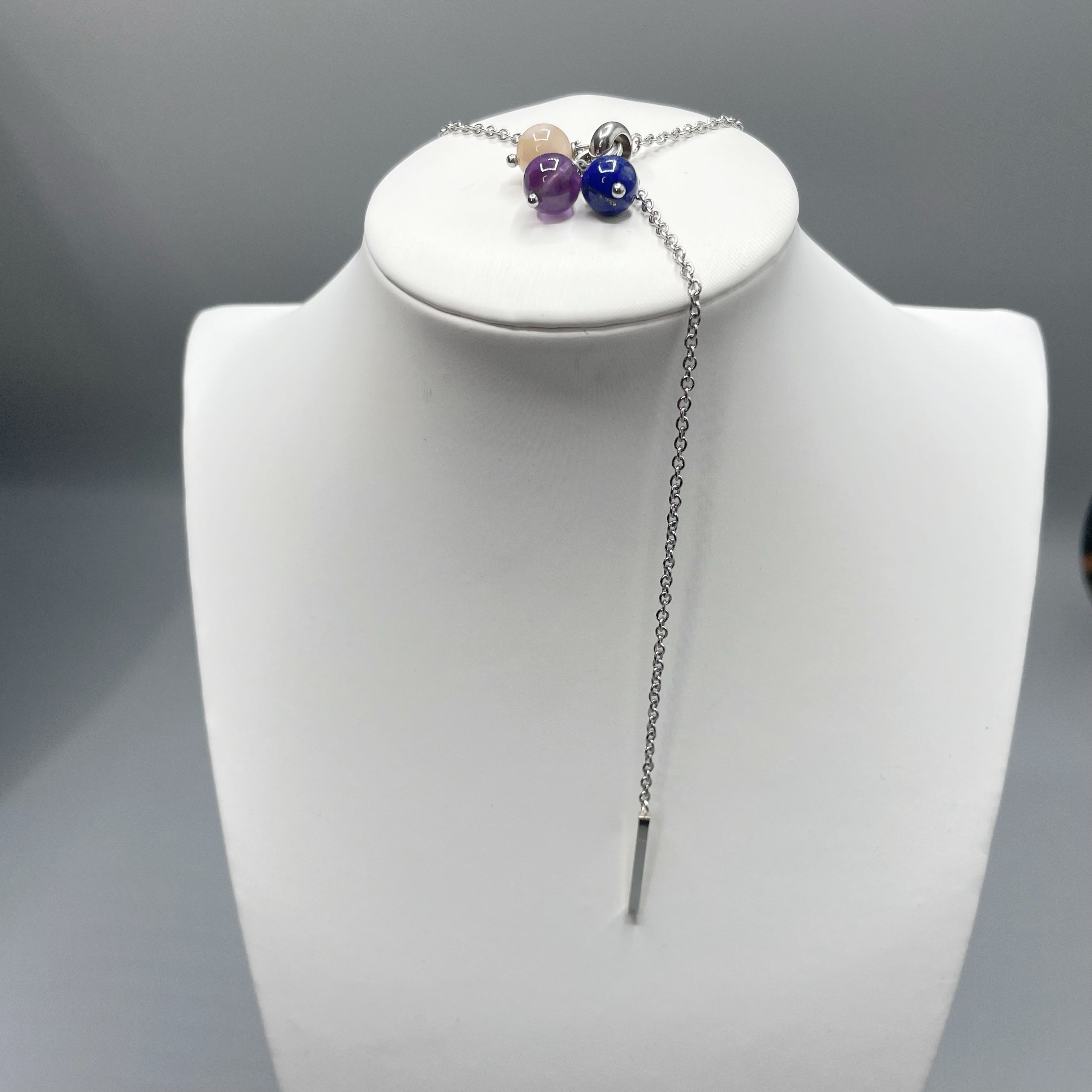 Collana Harmony Charm - Ametista, Pietra di Luna, Lapislazzuli