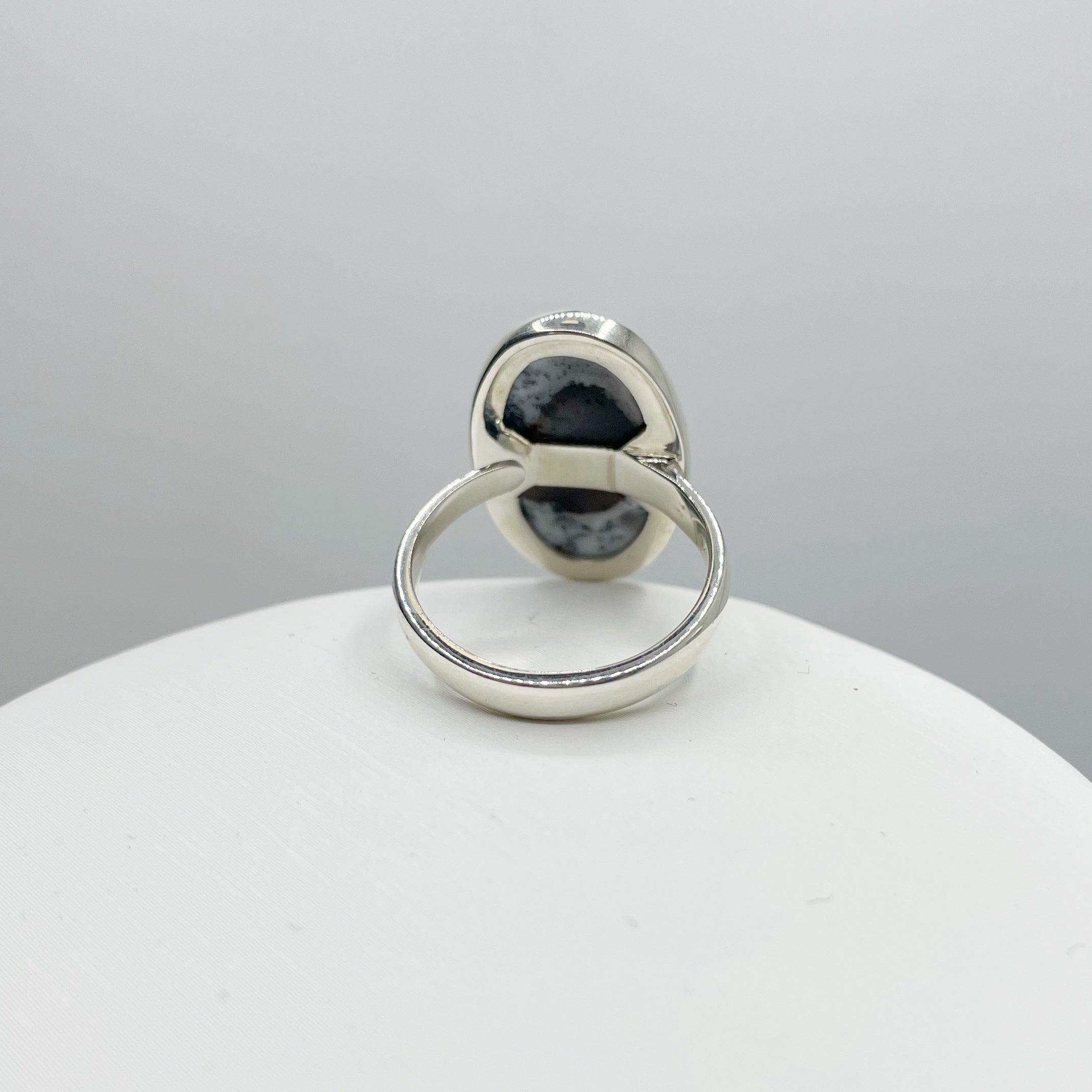 Anello Agata dendritica Ovale - Argento 925