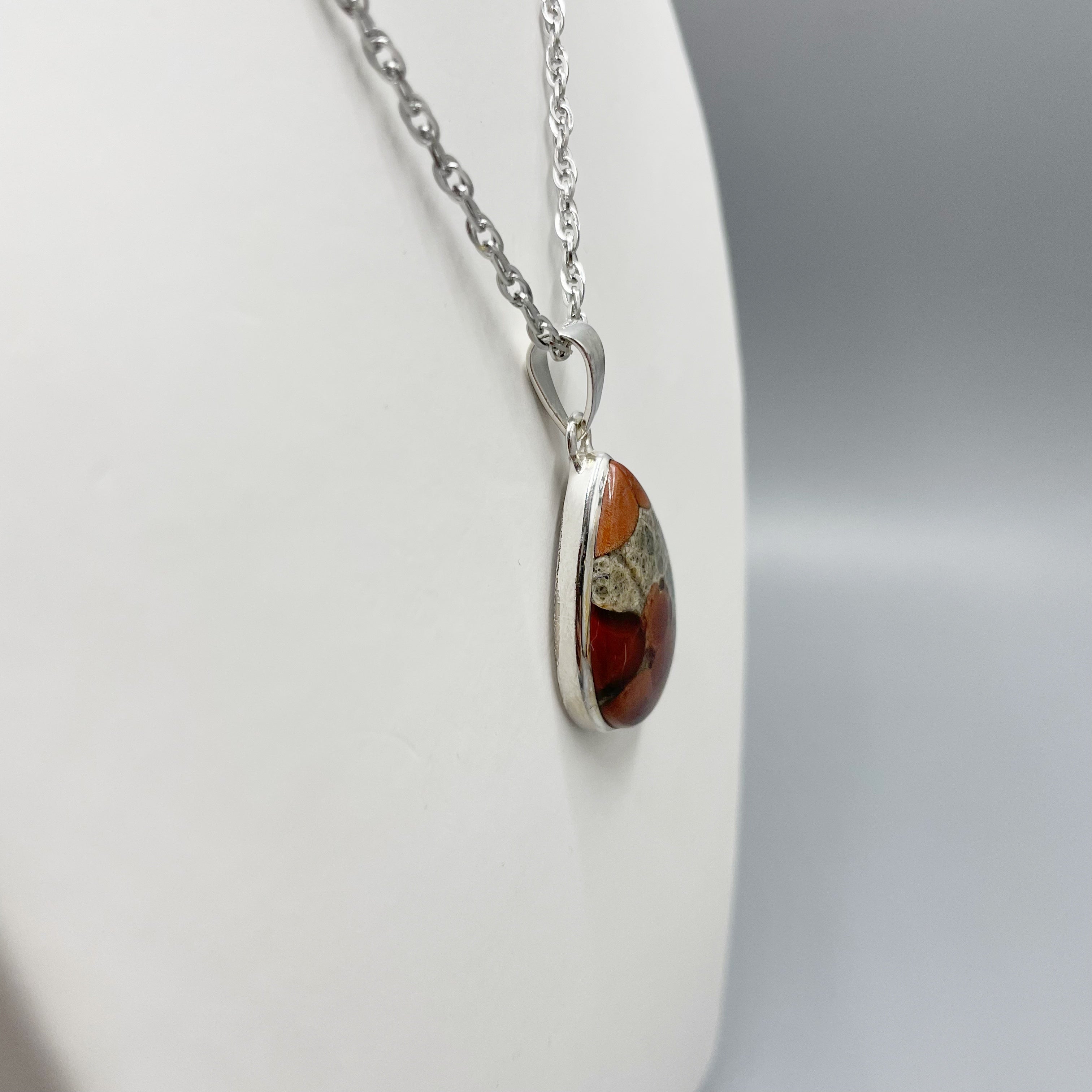 Ciondolo Ossidiana Peanut a Goccia - Argento 925