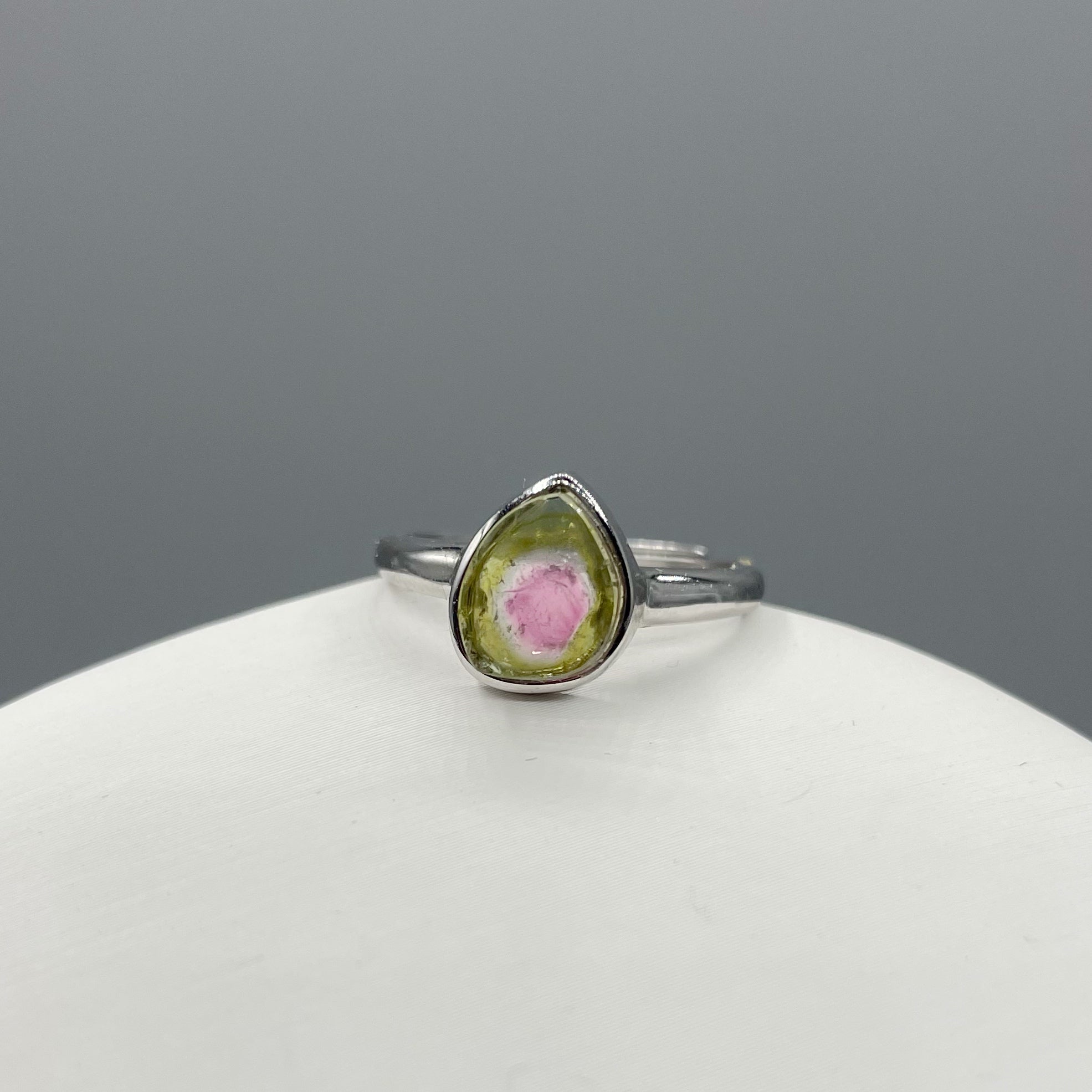 Anello Tormalina Watermelon - Argento 925