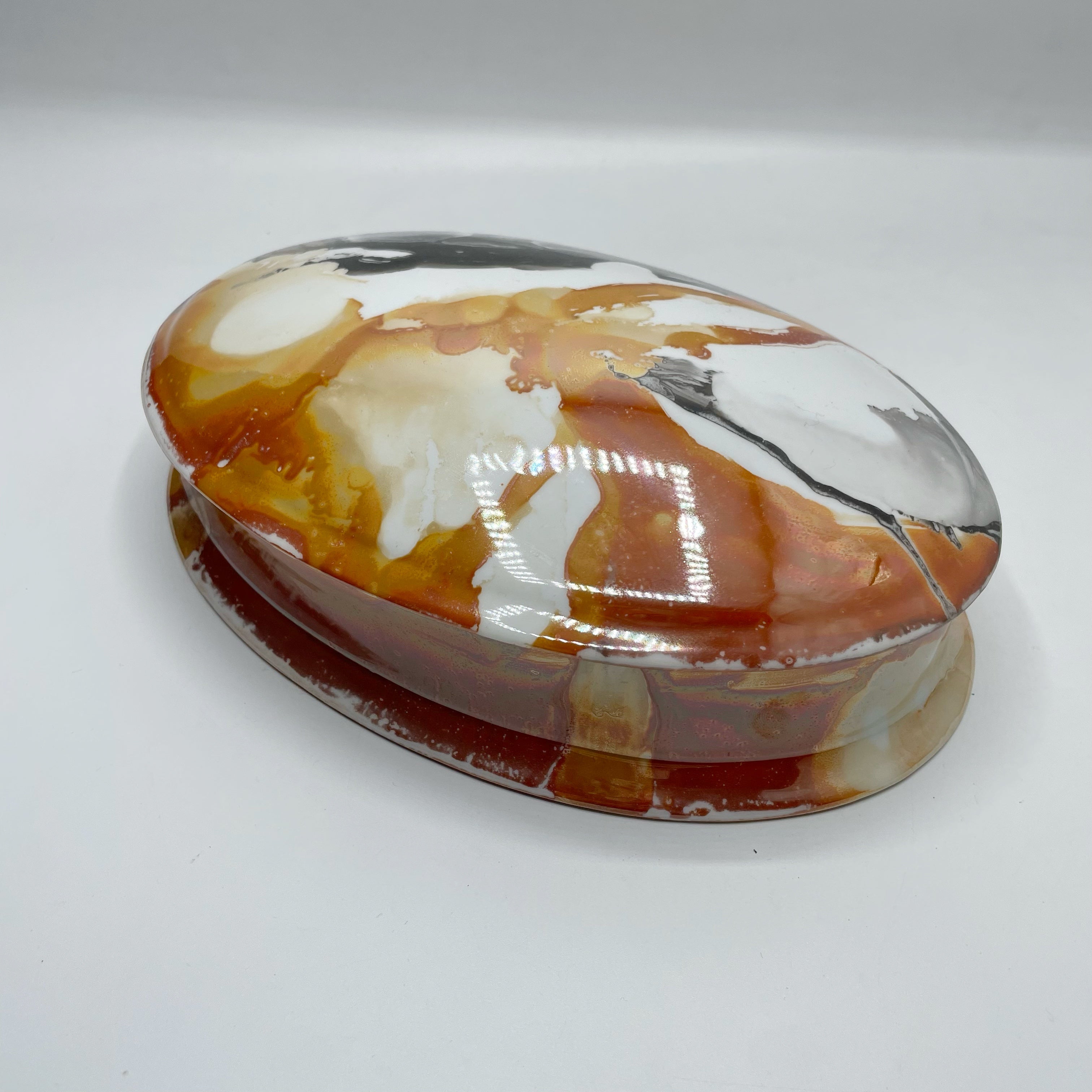 Portagioie Ovale, Porcellana dipinta a mano