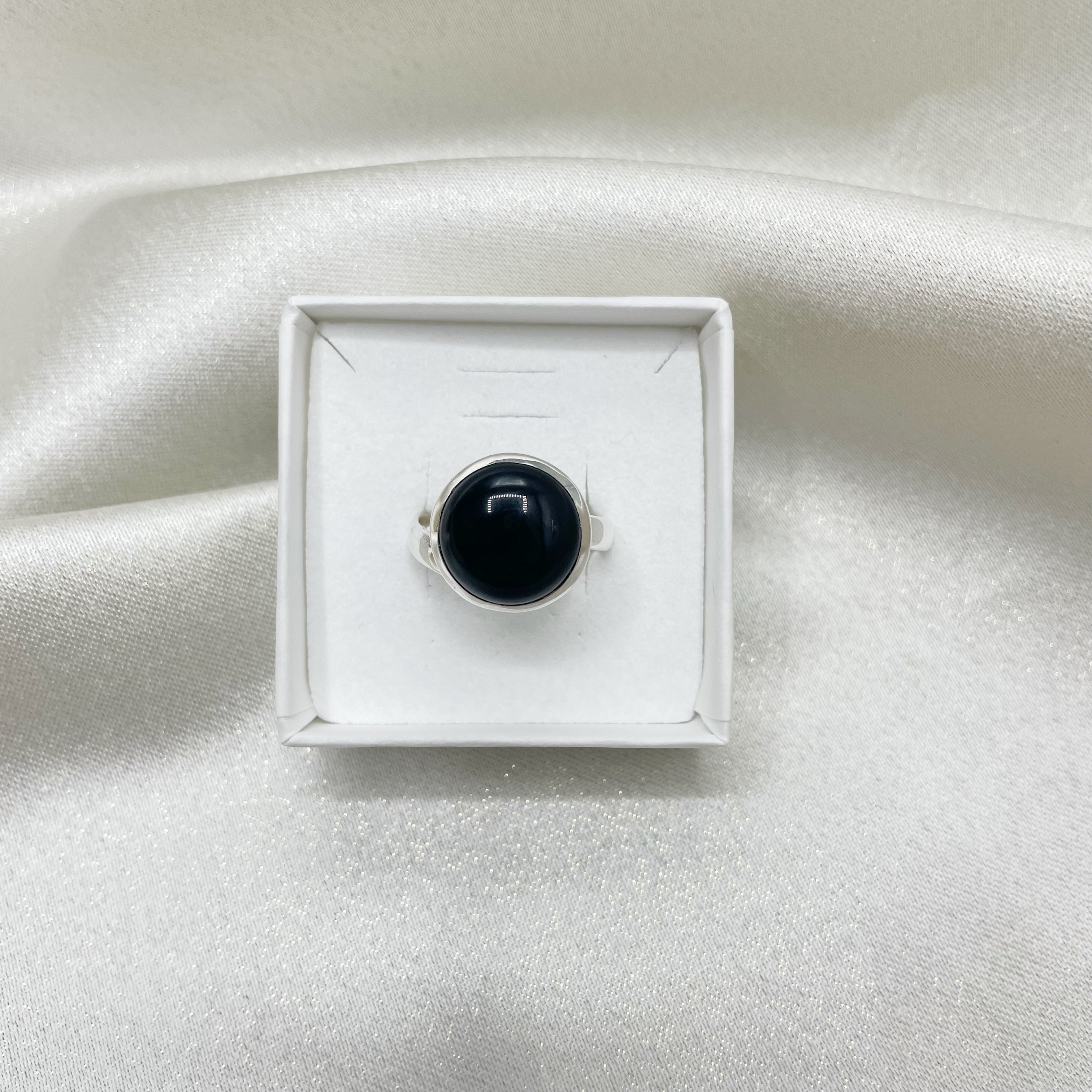 Anello Onice nero e Argento 925