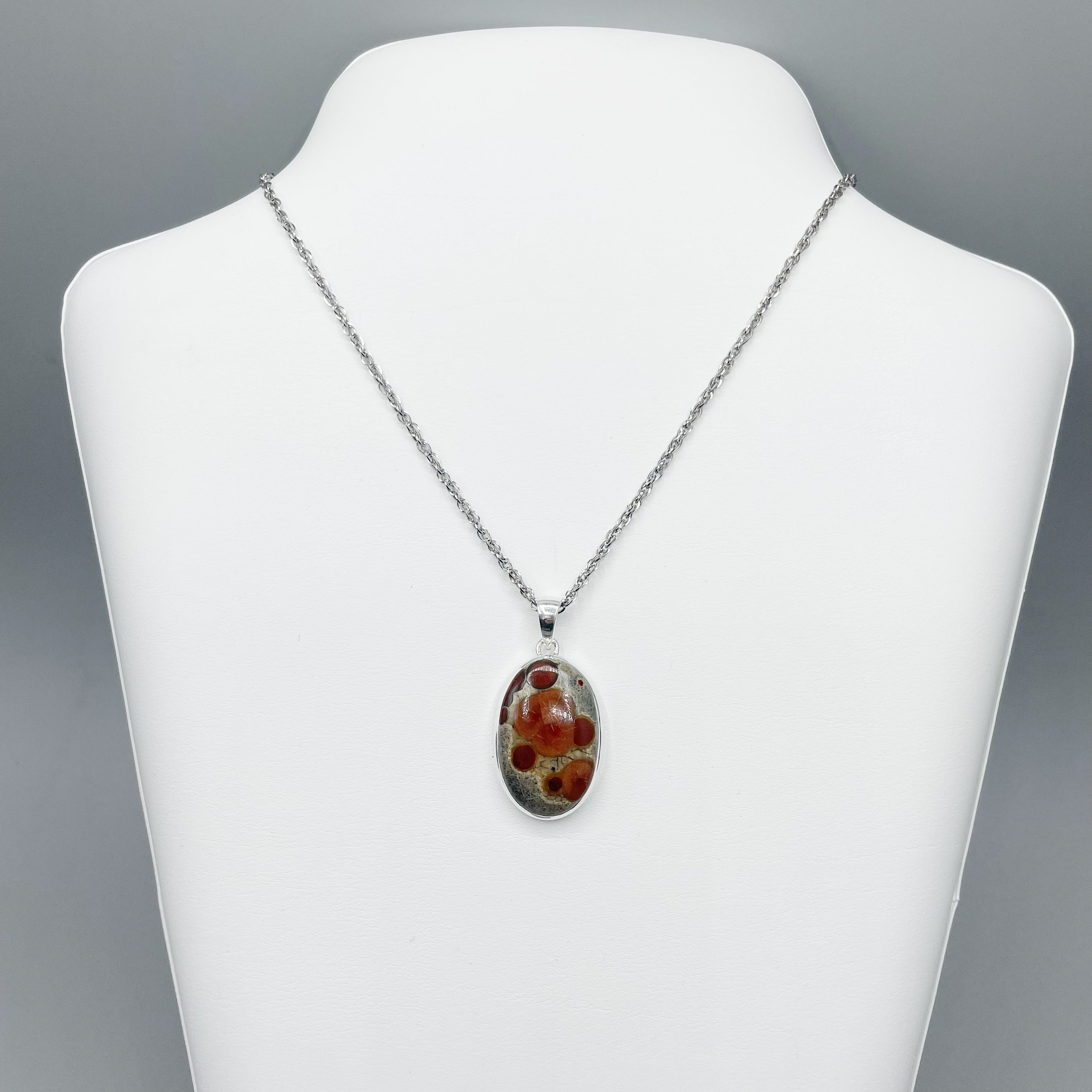 Ciondolo Ossidiana Peanut Ovale - Argento 925