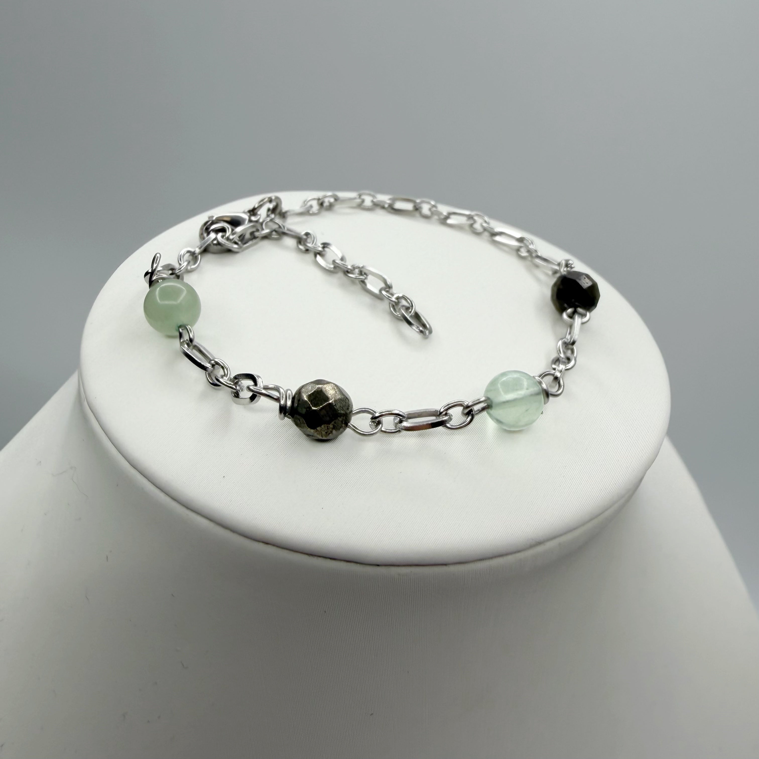 Bracciale Fortuna Magica - pirite, ossidiana, fluorite, avventurina - LIMITED EDITION