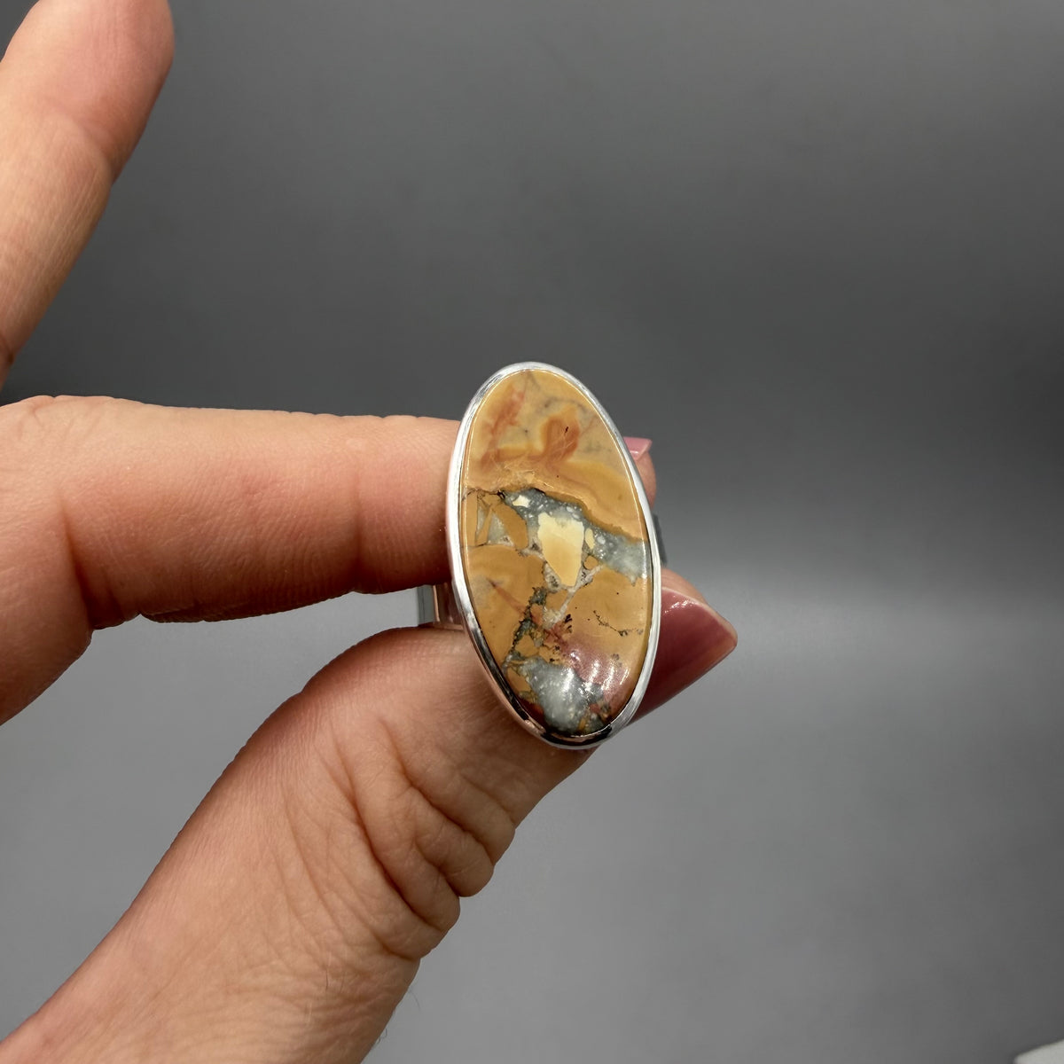 Anello Diaspro Maligano - Argento 925