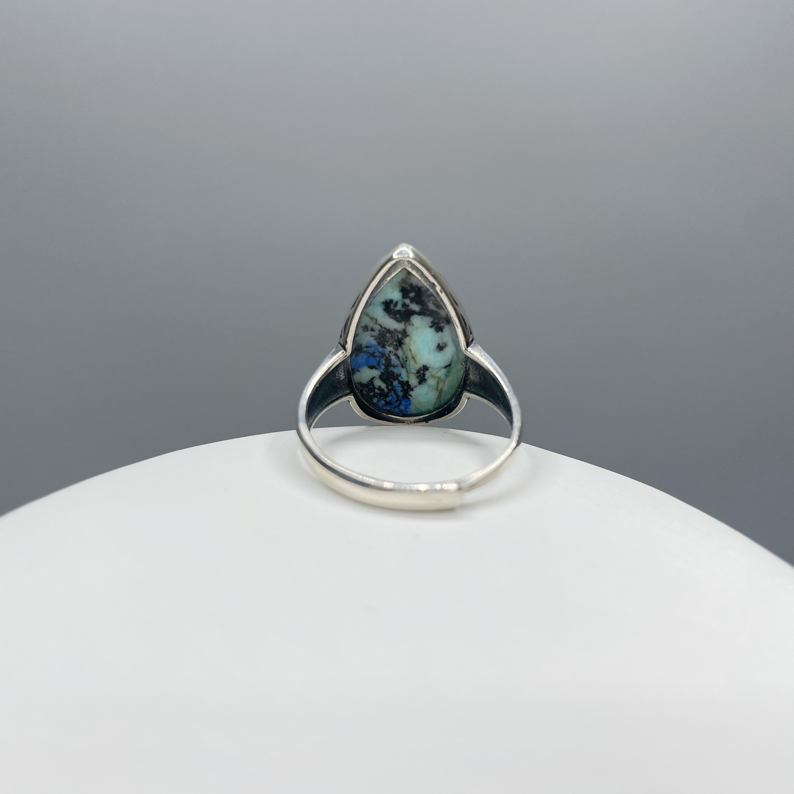 Anello Turchese Naturale e Lapislazzuli - Argento 925