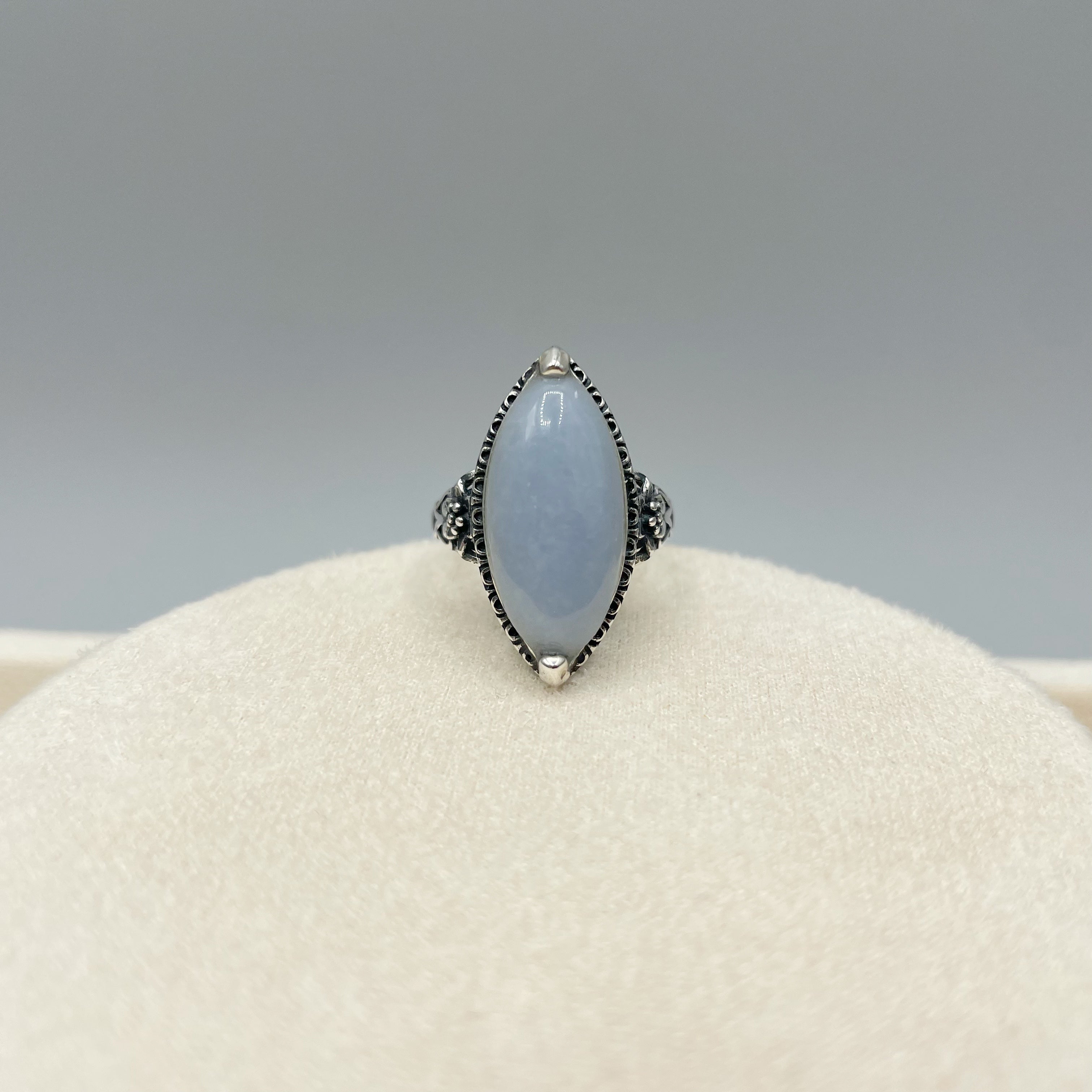 Anello Angelite e Argento 925