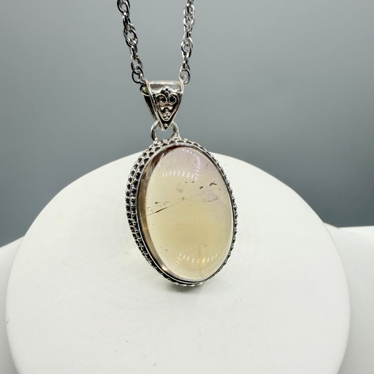 Ciondolo Ametrino e Argento 925 - Ovale Antico