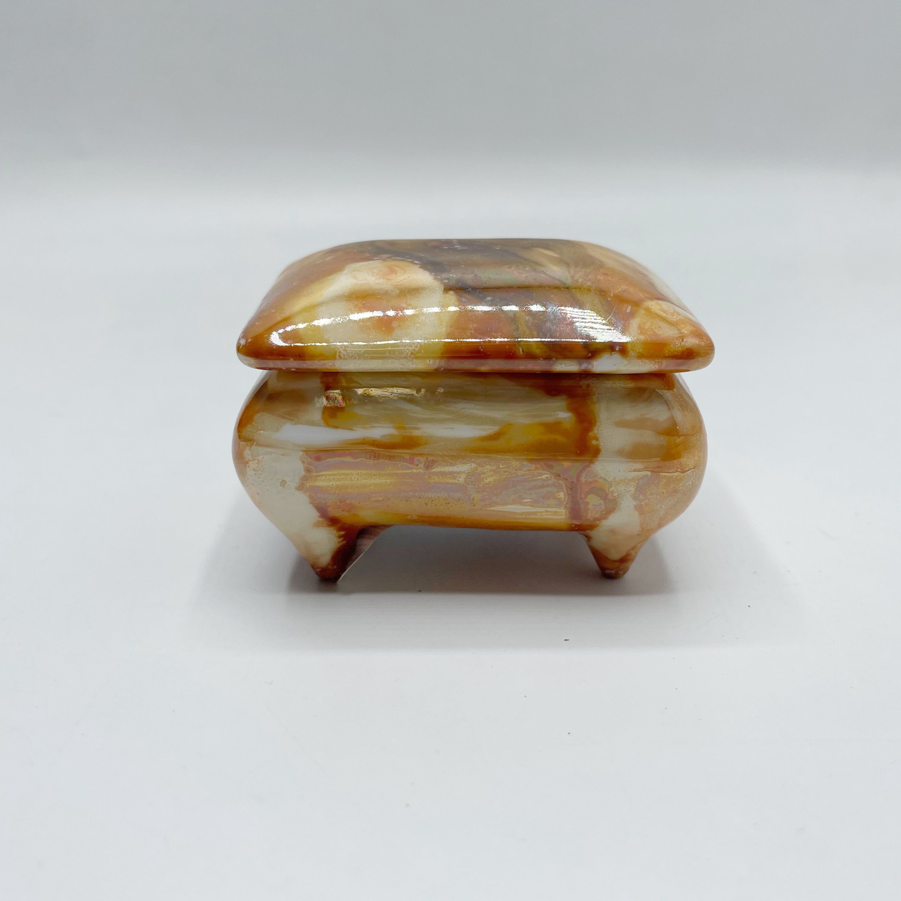 Portagioie piccolo, porcellana dipinta a mano - Arancio