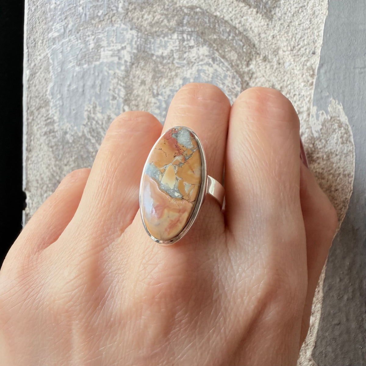 Anello Diaspro Maligano - Argento 925