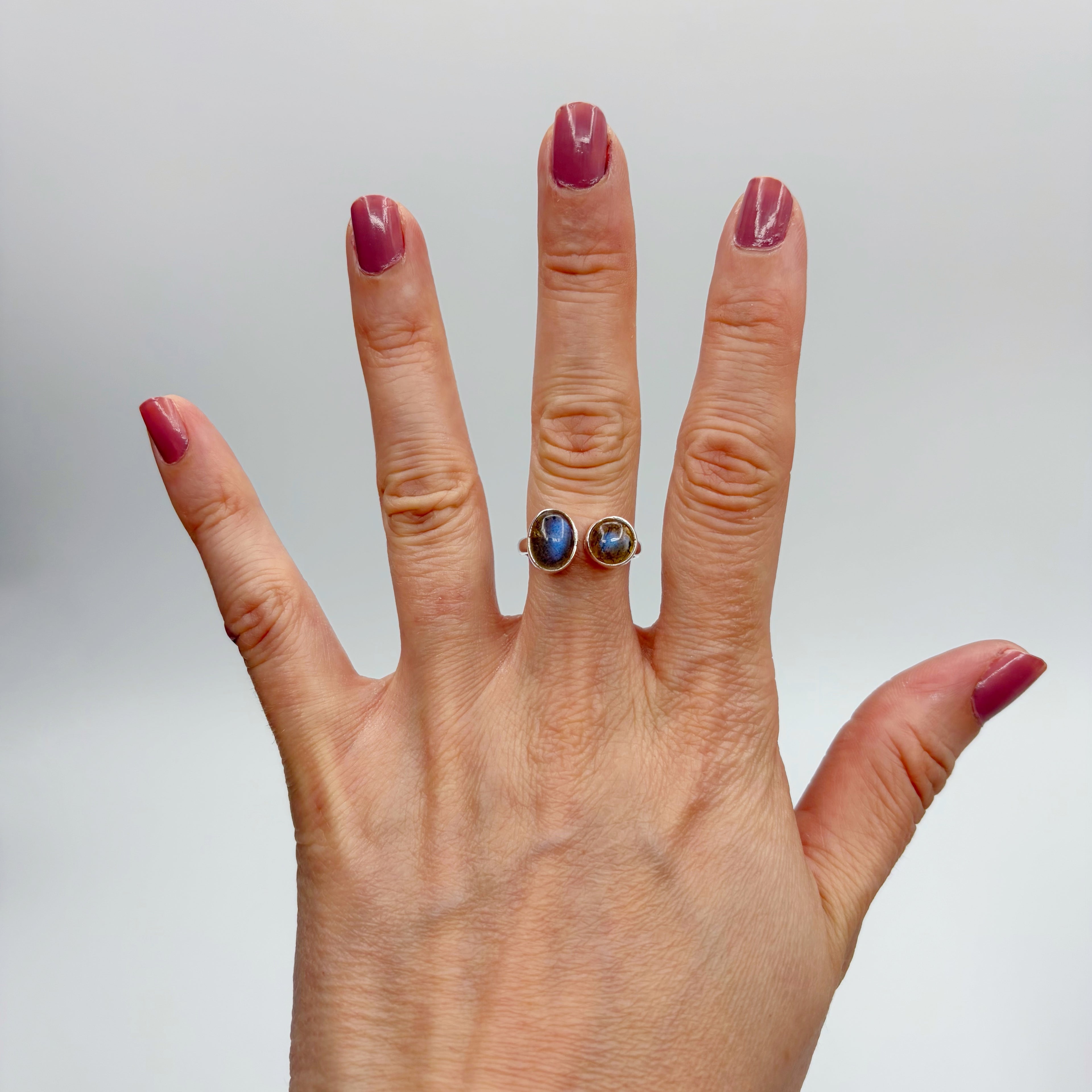 Anello Double Labradorite - Argento 925