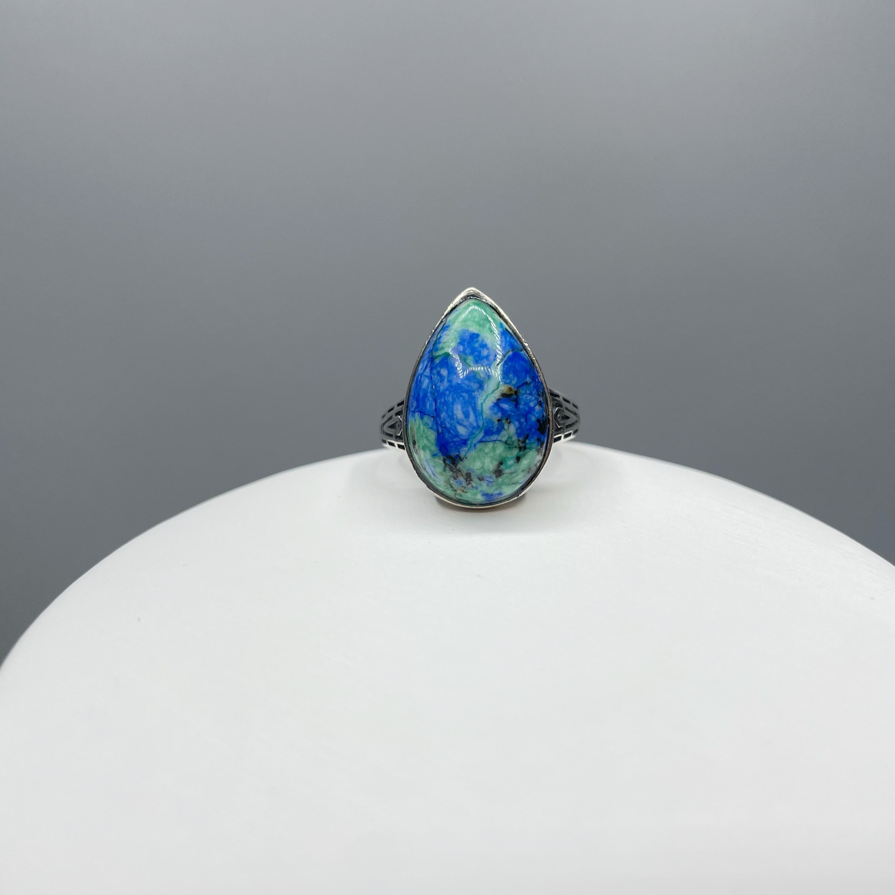 Anello Turchese Naturale e Lapislazzuli - Argento 925