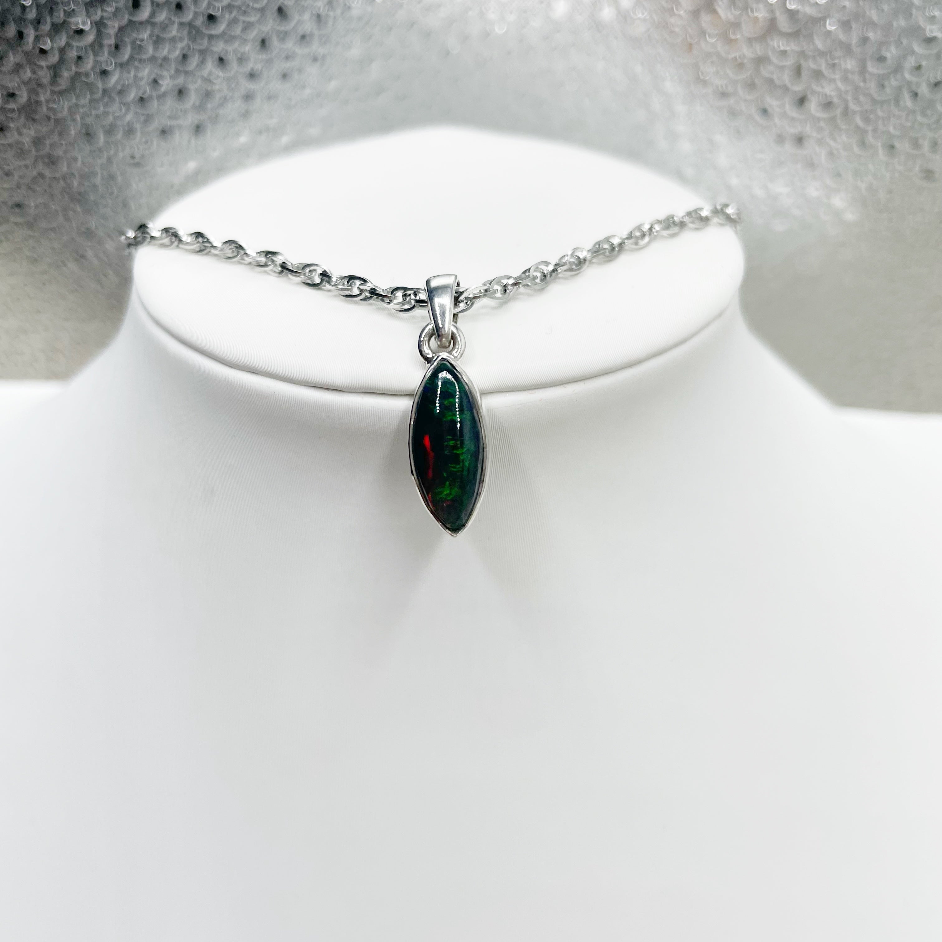 Ciondolo Opale Nero Chalama - Argento 925