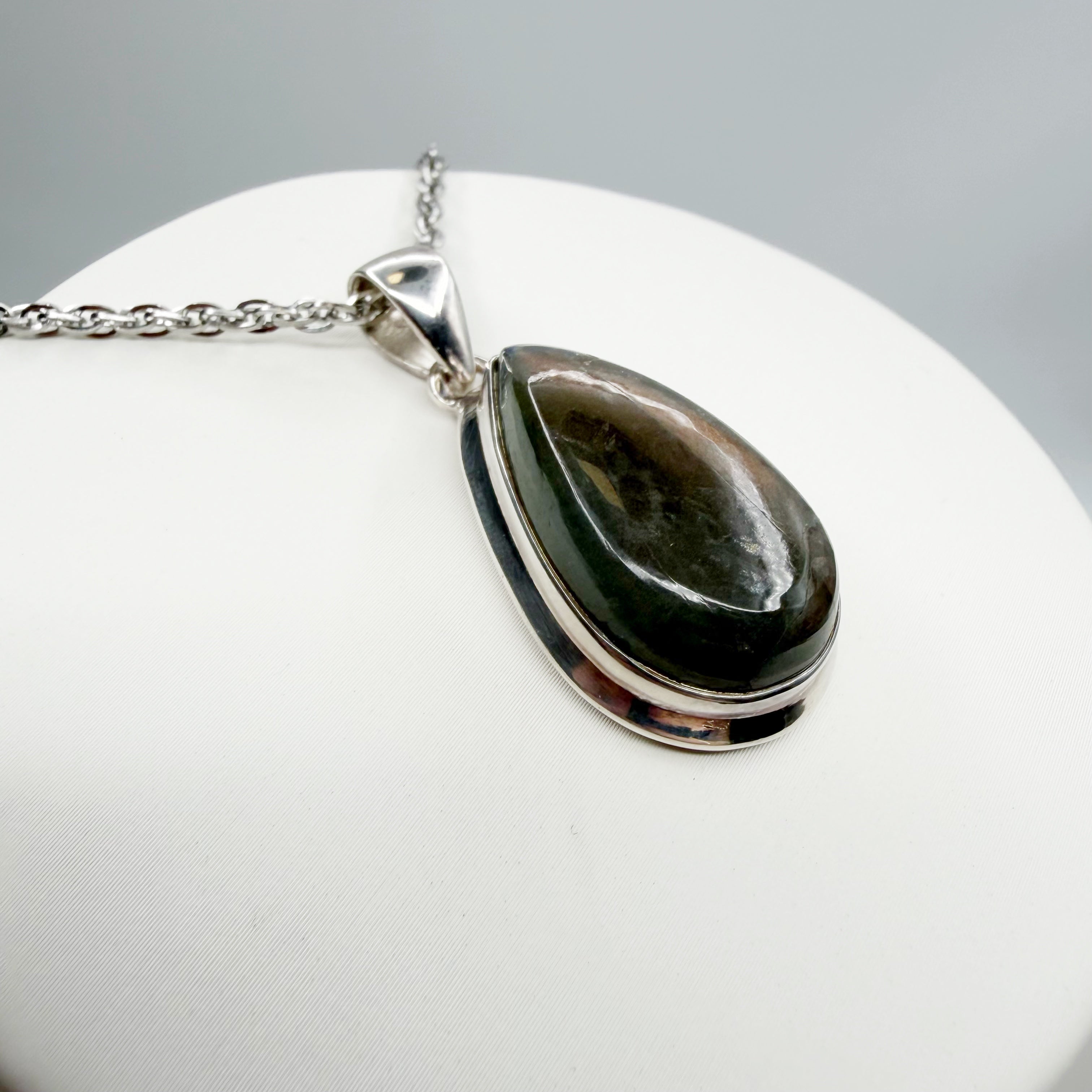 Ciondolo Labradorite Viola - Argento 925 - a goccia