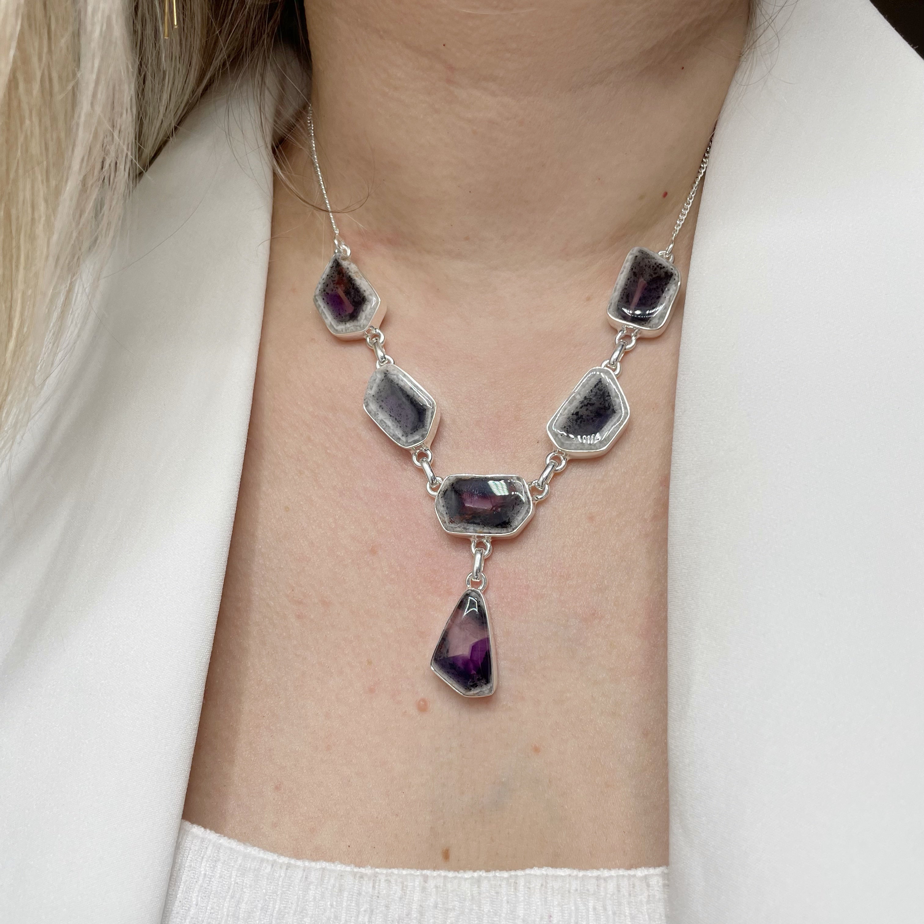 Collana Auralite 23 e Ametista - Argento 925