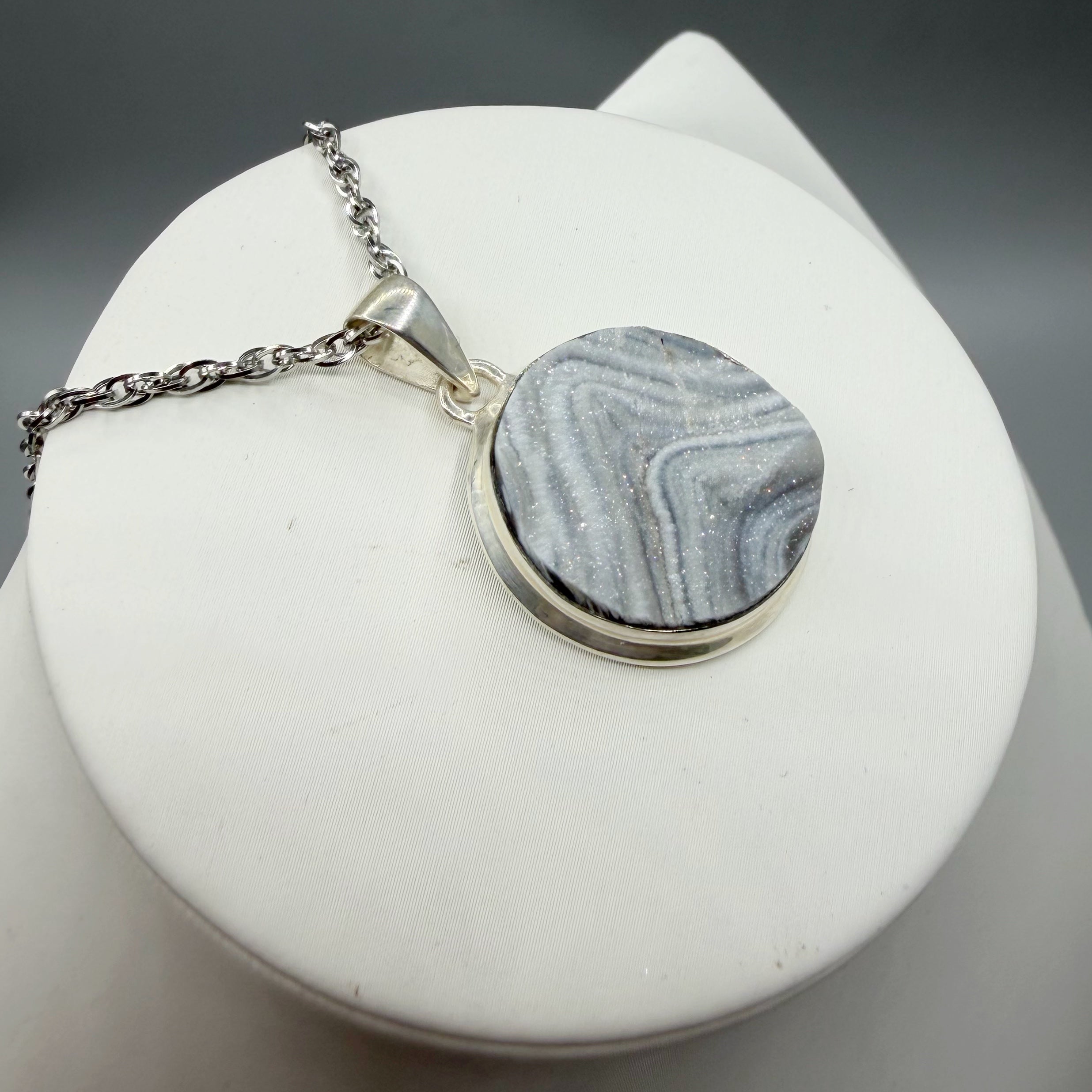 Ciondolo Desert Druzy Argento 925 - Tondo