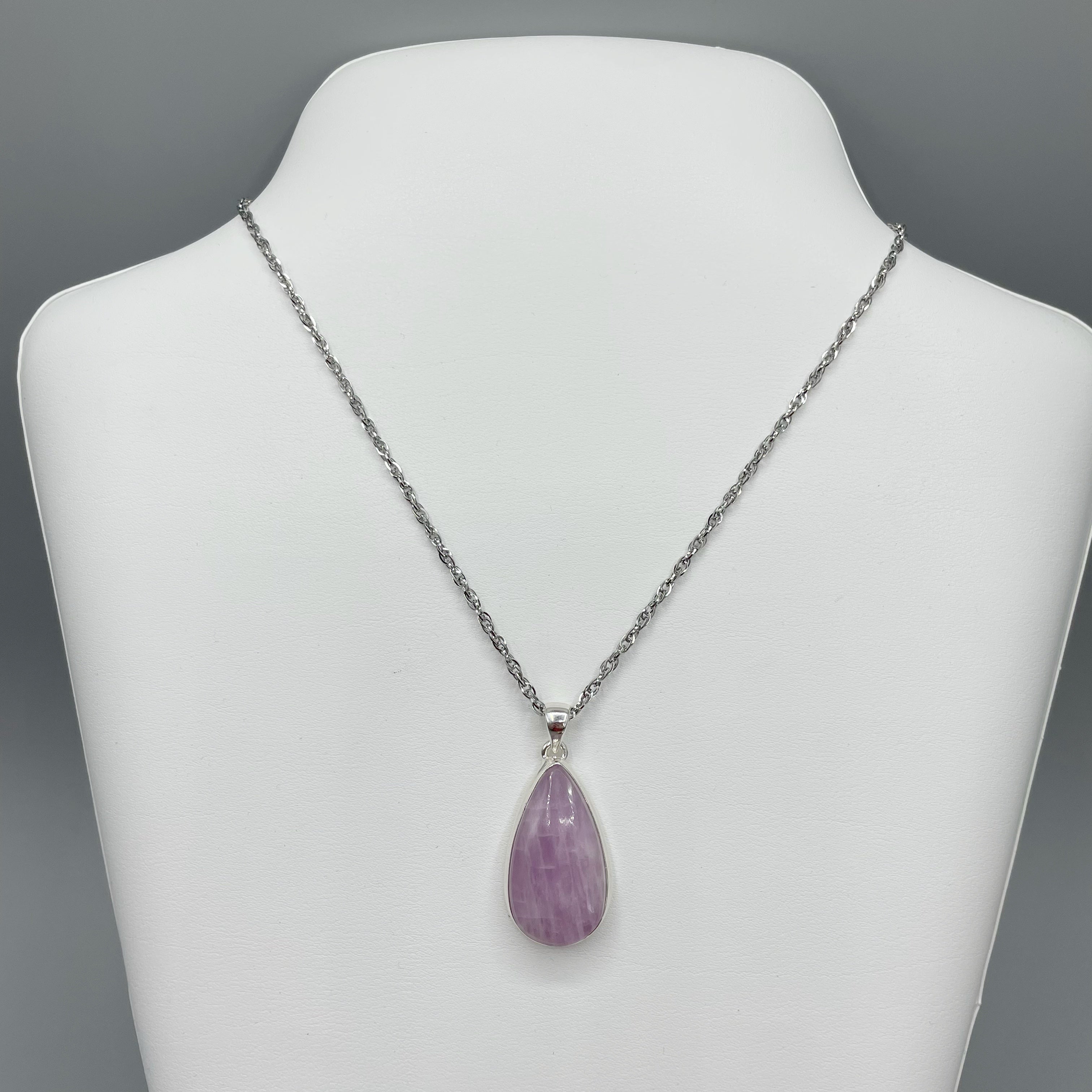 Ciondolo Kunzite a Goccia - Argento 925