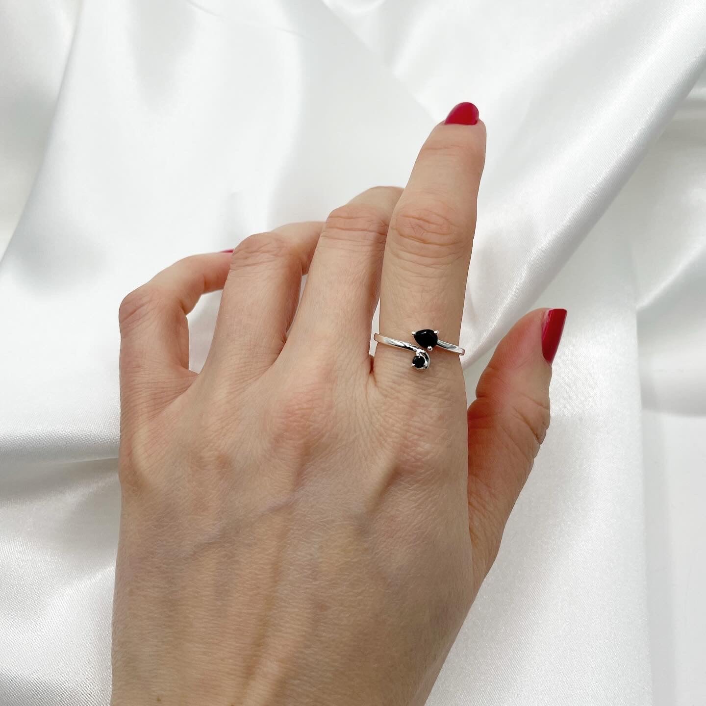 Anello Force - Tormalina nera e Argento 925