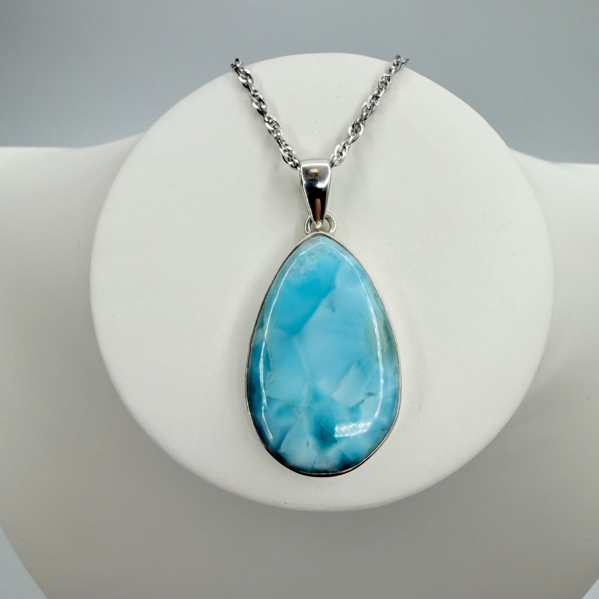 Ciondolo Larimar Argento 925 - Goccia grande