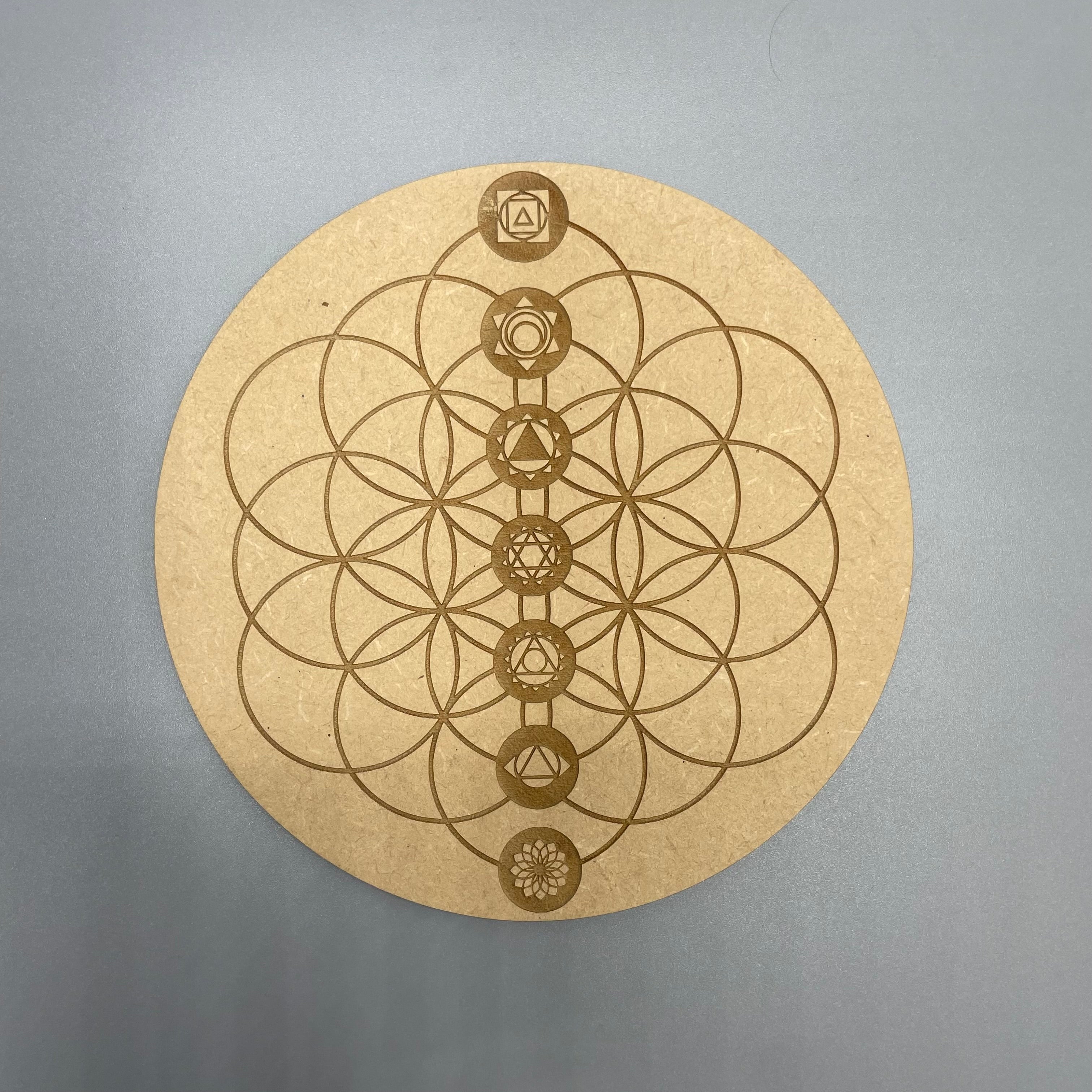 Tavola per Griglia energetica - 7 Chakra e Seme della Vita