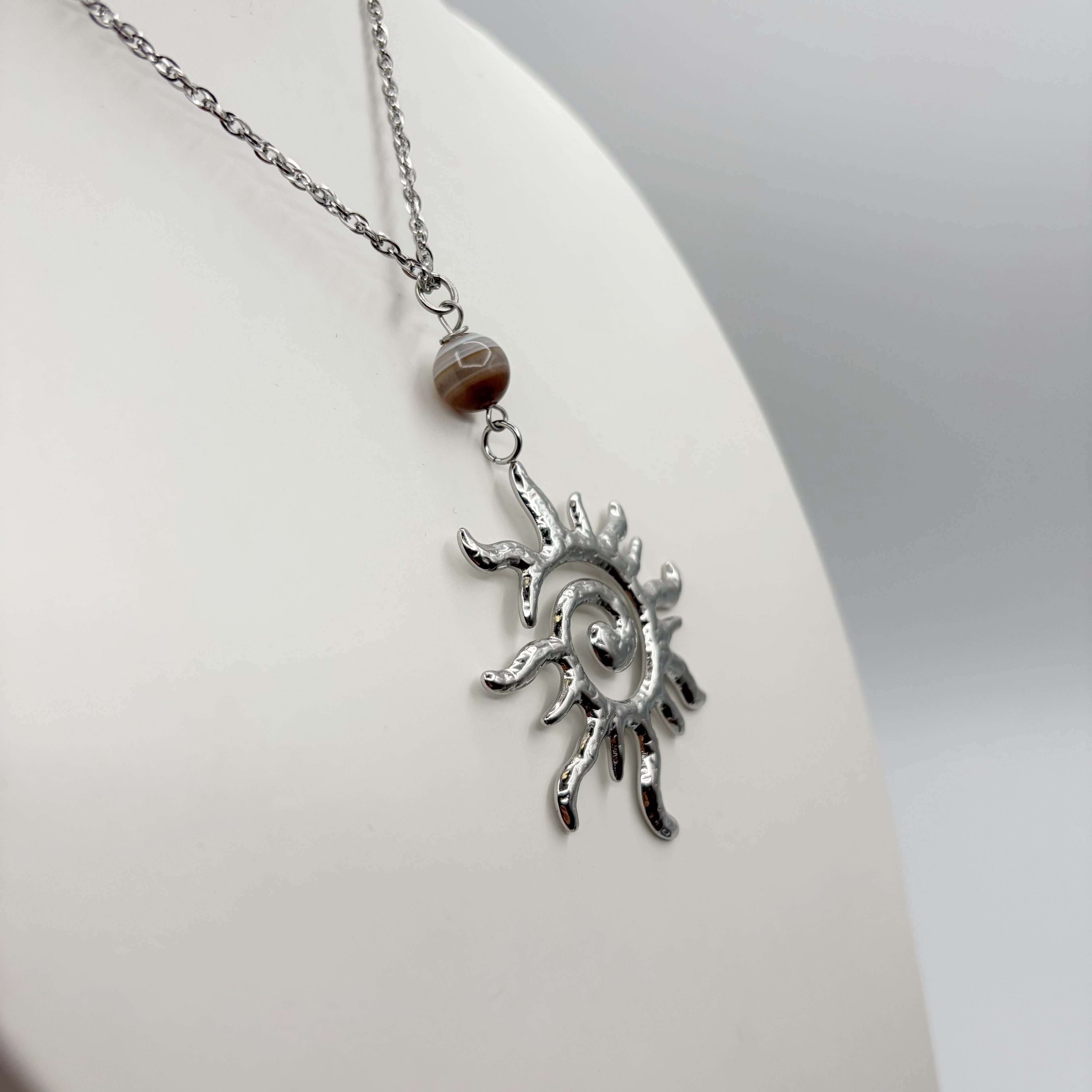 Collana Occhio di Shiva Sunshine - Acciaio inossidabile Silver